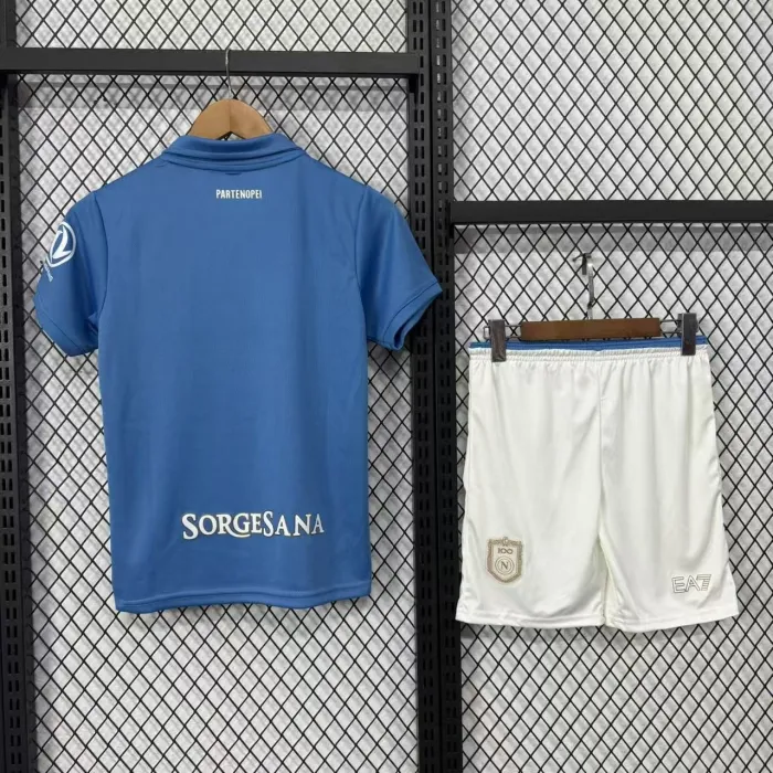 Kids Napoli Home Suit & Socks 26/27 | Soc Jersey - Premium Football Jersey