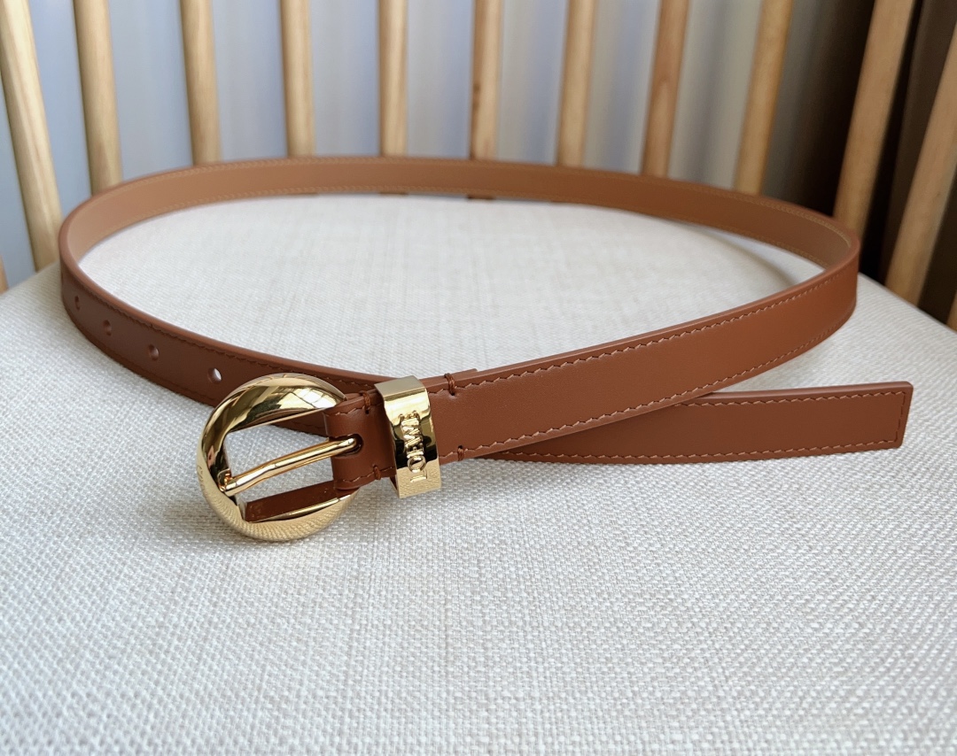 Loewe Anagram Pebble Leather Belt 2.0cm