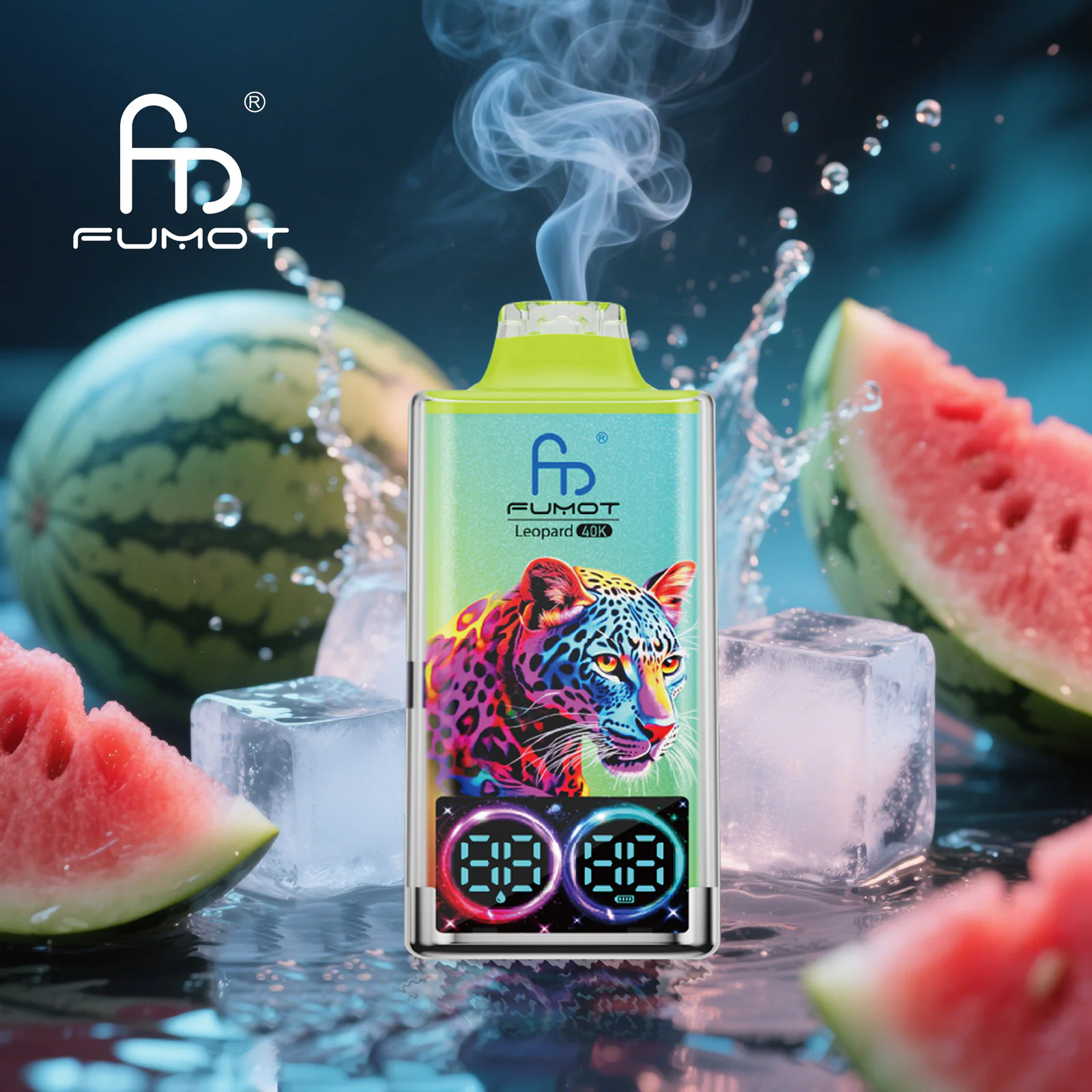 FUMOT Leopard 40K EU Edition Disposable Vape – Watermelon Ice - Vaba Vape-Shop