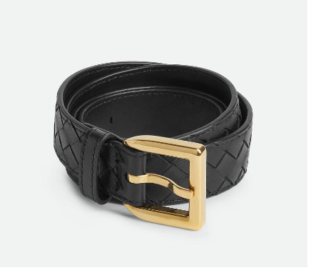 Bottega Veneta Intrecciato Piccolo Leather Belt 2.5cm