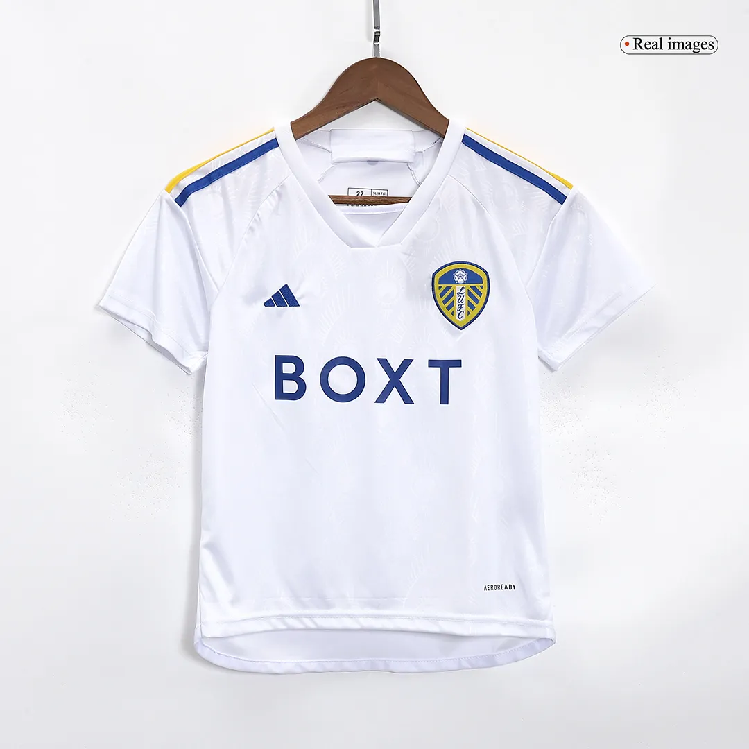 Kids Leeds United Home Kit Jersey+Shorts 2023/24