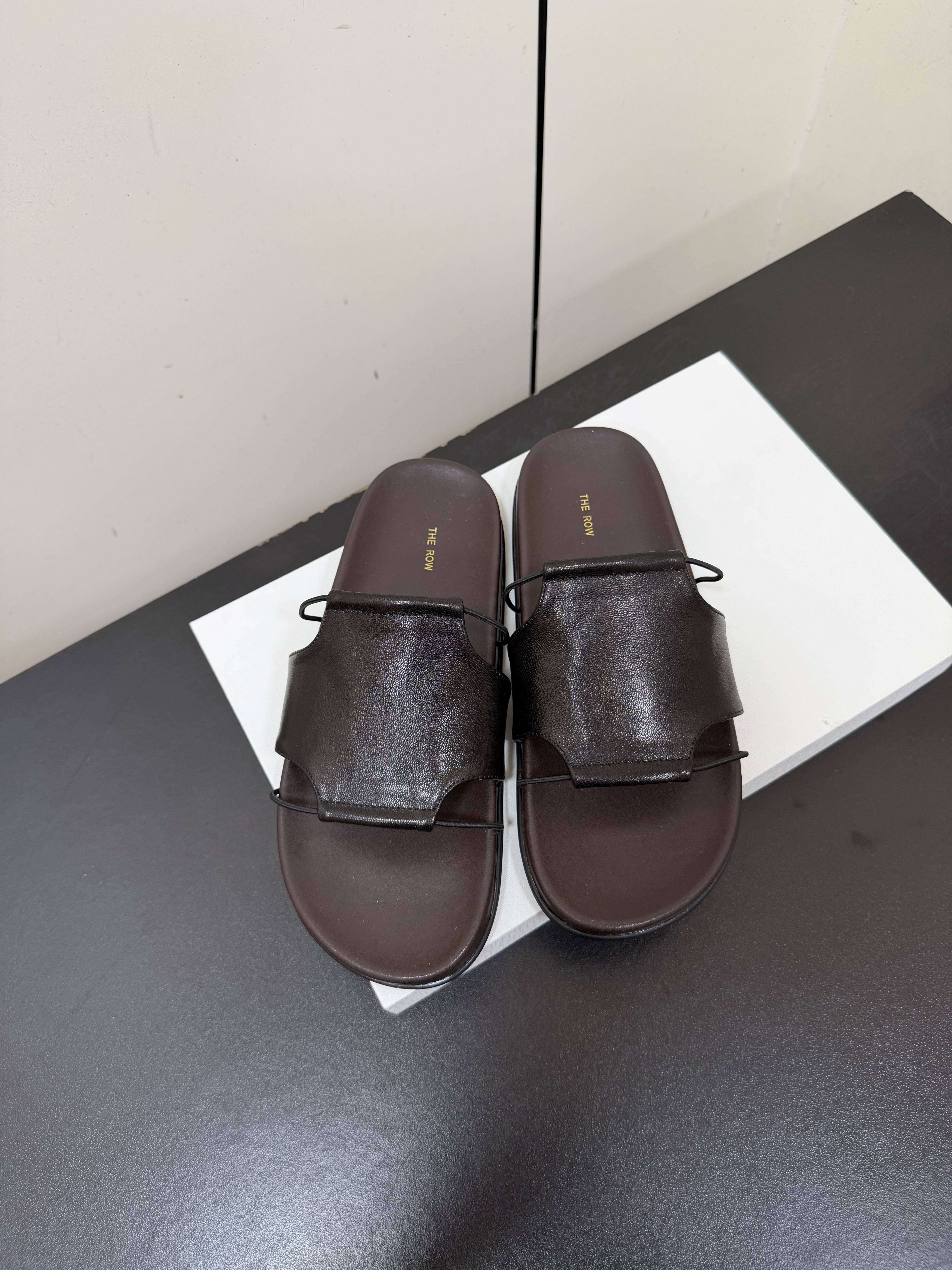 The Row Vivienne Leather Mule