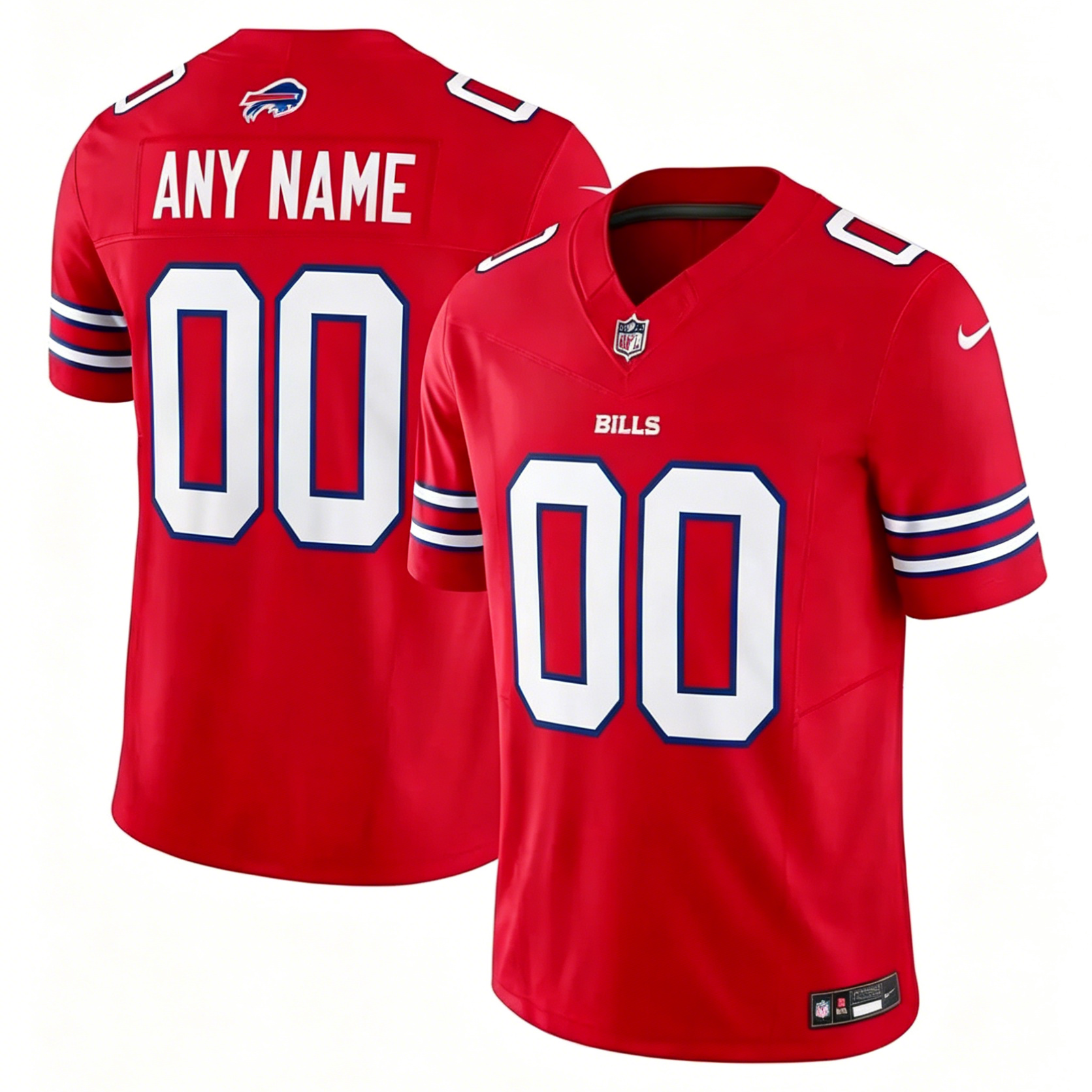 复制Customized Buffalo Bills Nike White Blue Red Home Away  Vapor F.U.S.E. Limited Jersey