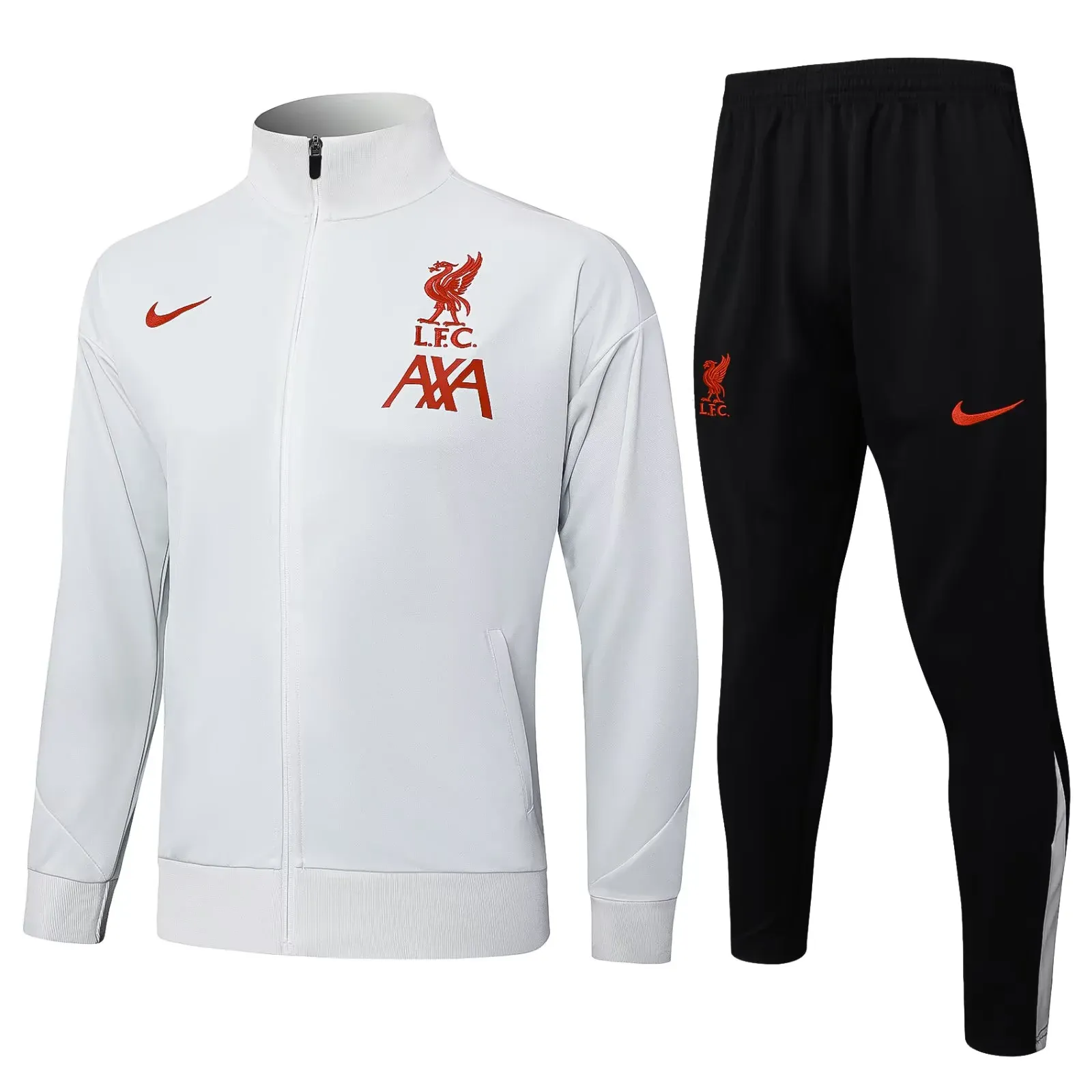 LVP 2526 full zipper Training Suit  grayish white