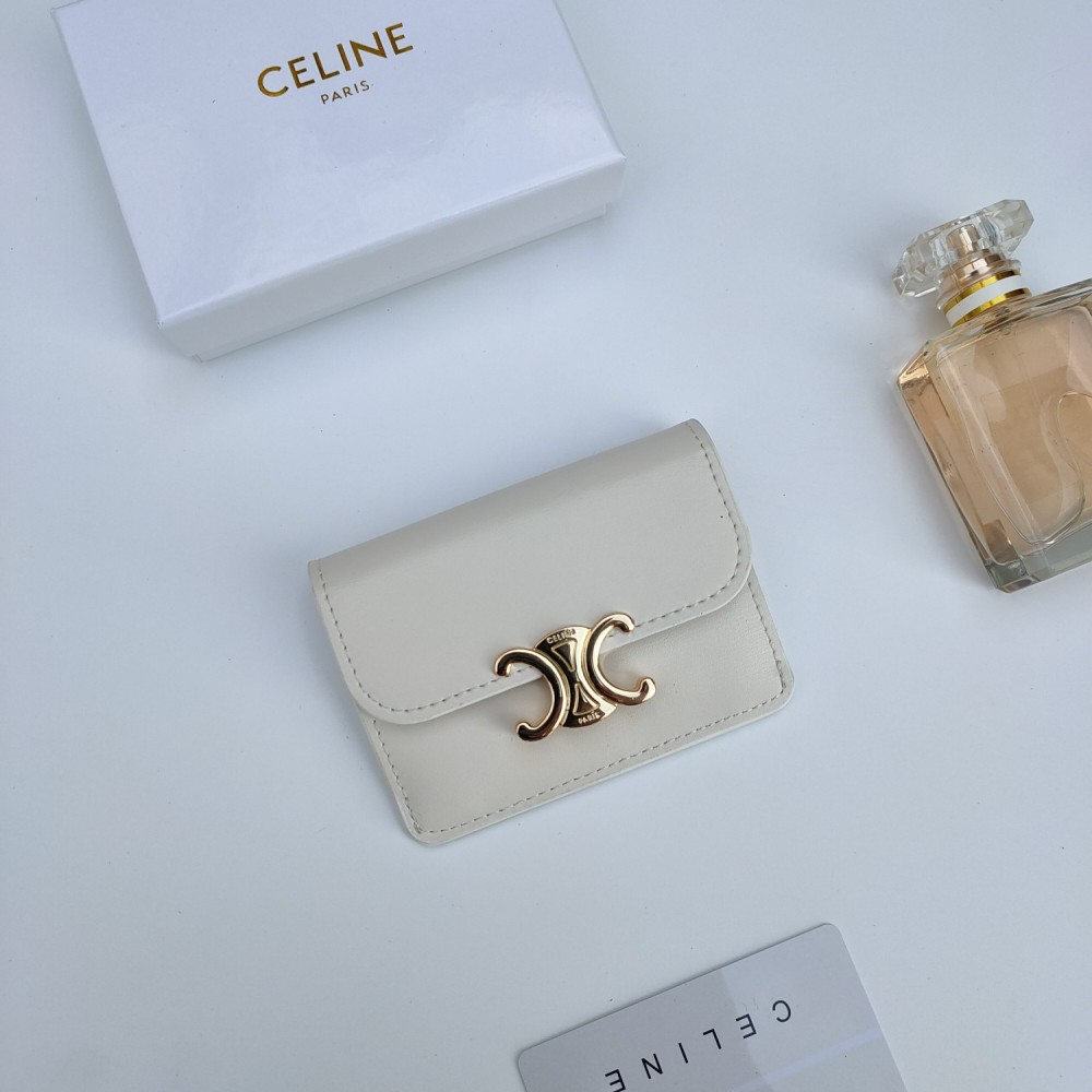 Celine Triomphe Leather Wallets card bag