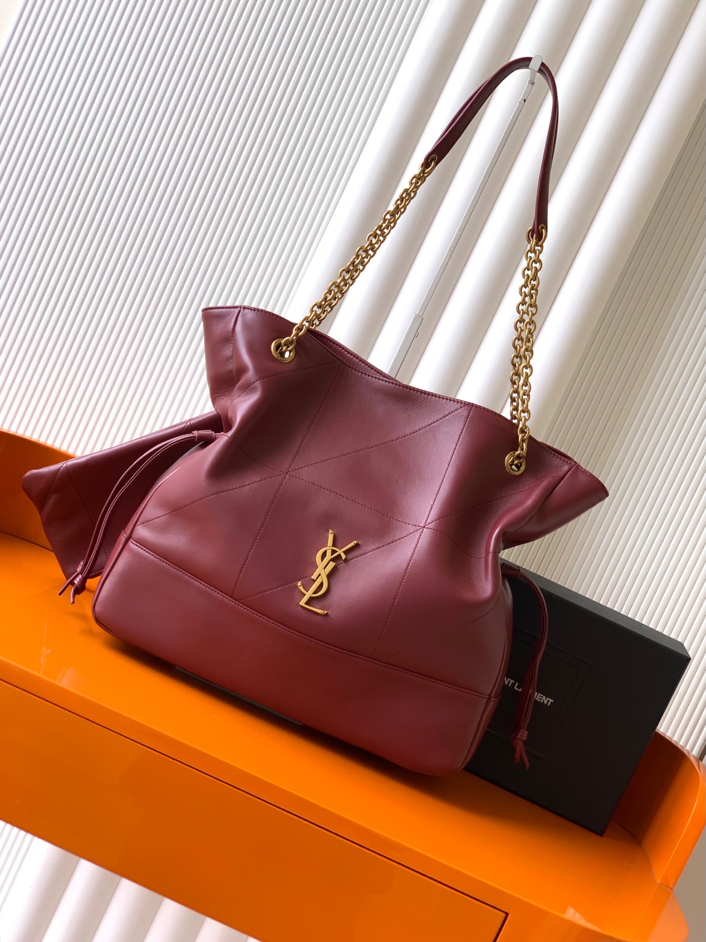 Saint Laurent Rouge Merlot Lambskin Large Jamie Bag 809824