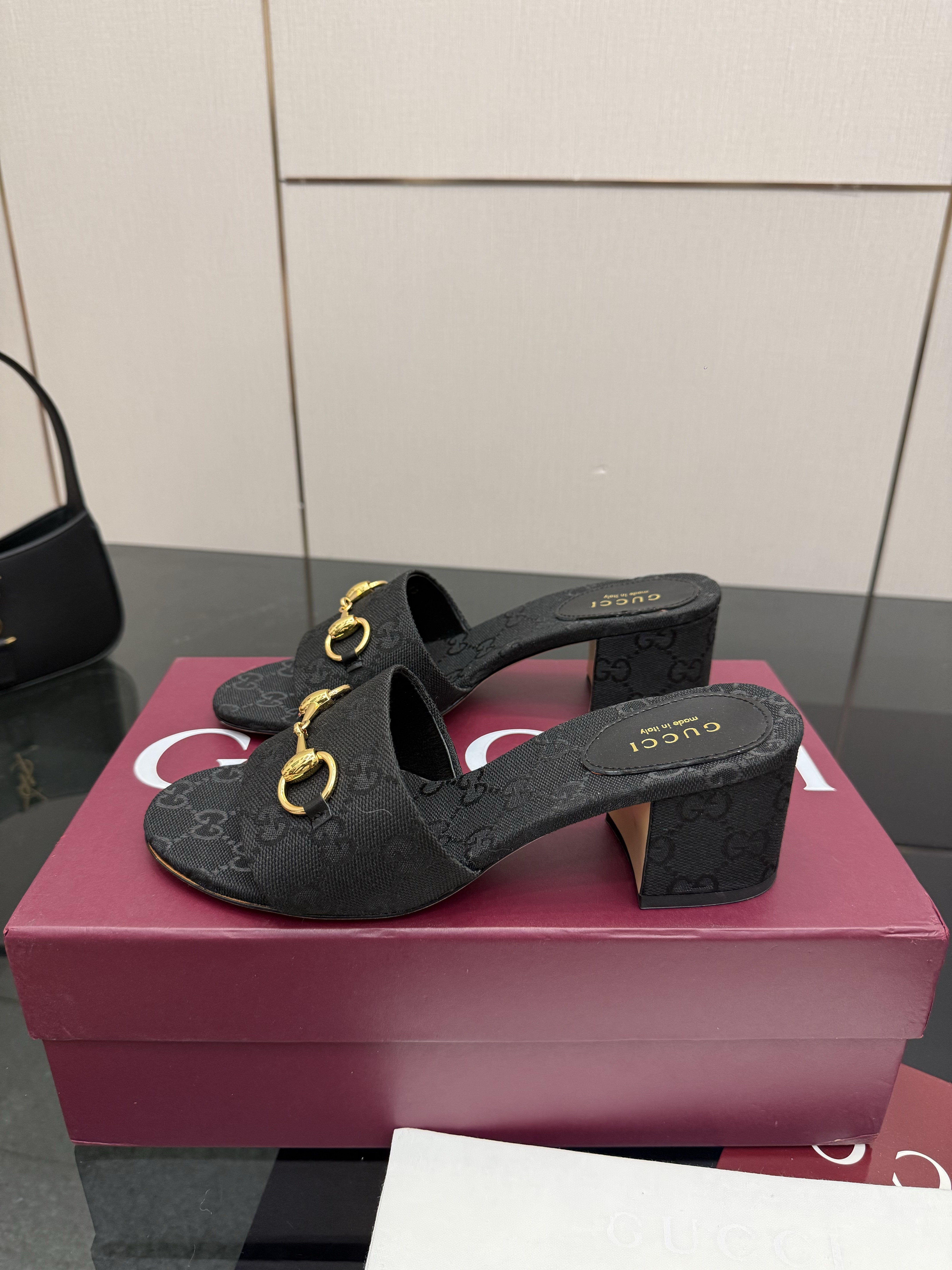 Women's Gucci Horsebit Heeled Slides