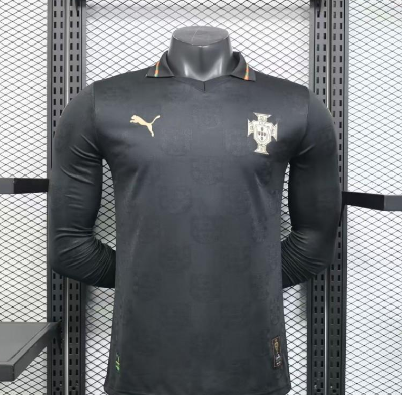 Player Version 2026 Portugal Goalkeeper Dark Grey Long Sleeve Jerseyy