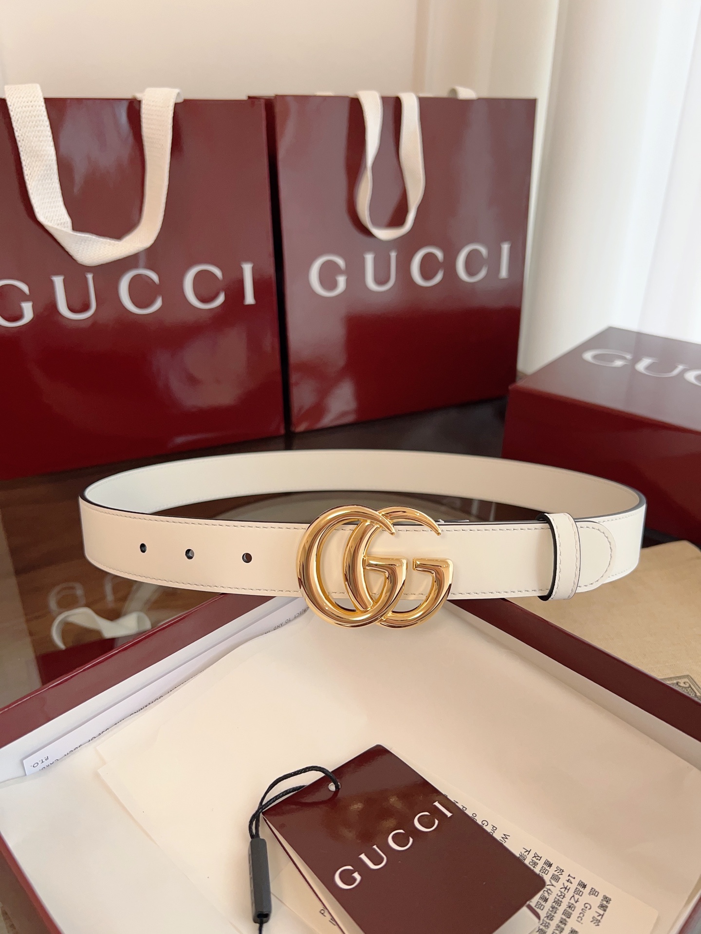 Gucci GG Marmont thin belt  3cm