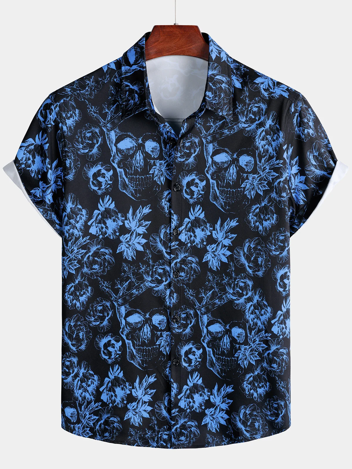 Men's Skull Summer Vacation Short Sleeve Shirt