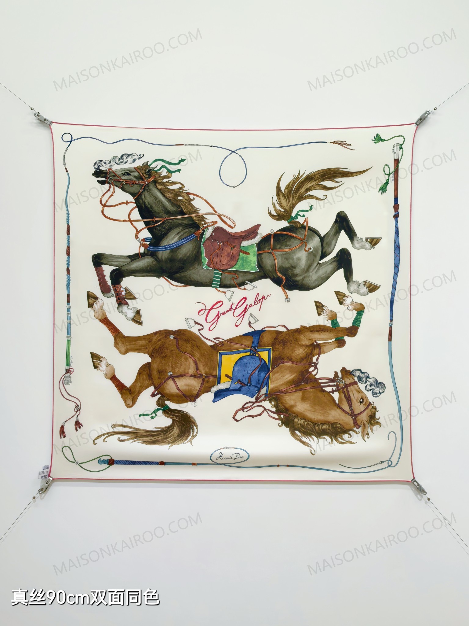 Hermes Grand Galop Horse Square Scarf - KAIROO