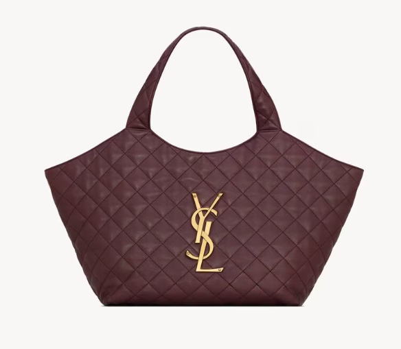 Saint Laurent Rouge Cabernet Quilted Nappa Medium Icare Bag 858191