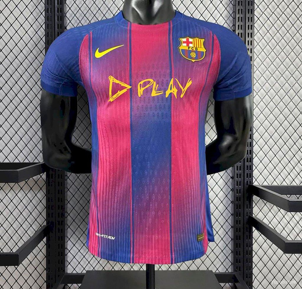 25/26 Player Version Mens Barcelon X Ed Sheeran Home Jersey  S-XXL