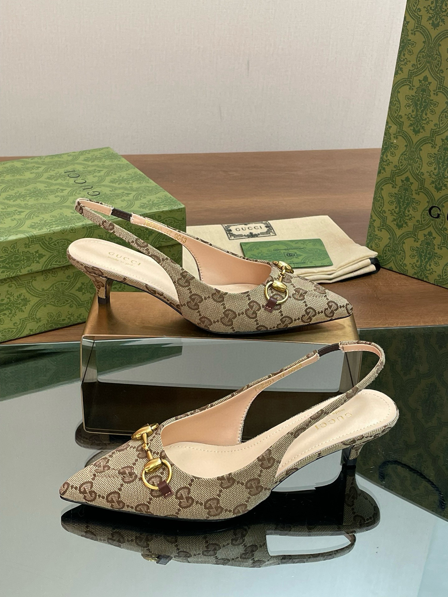 Women's Gucci slingback pump with Horsebit