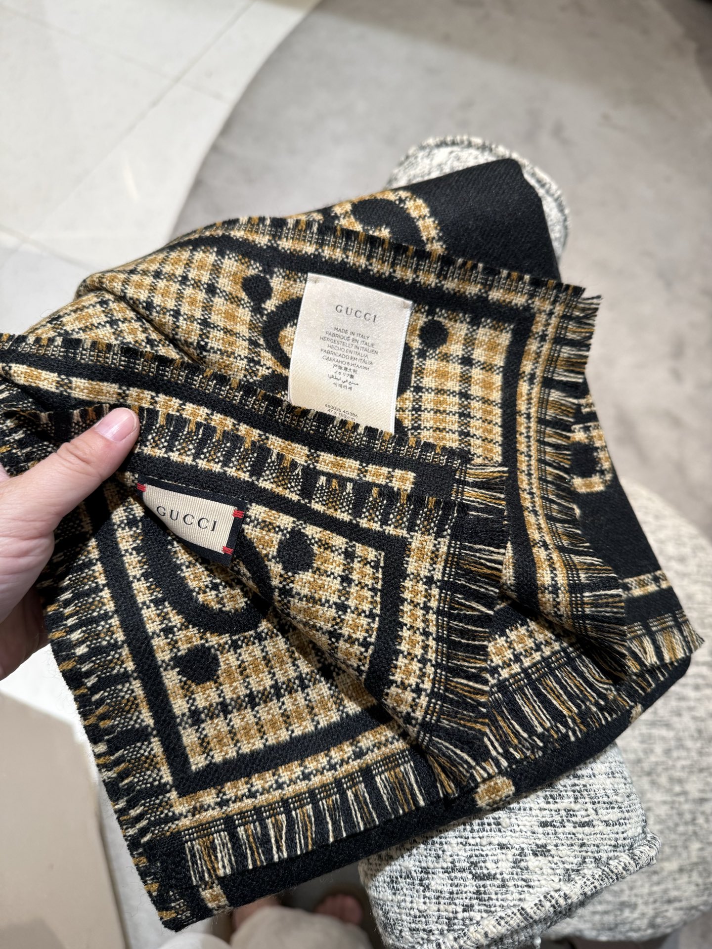 Gucci Classic GG wool and cashmere Scarf