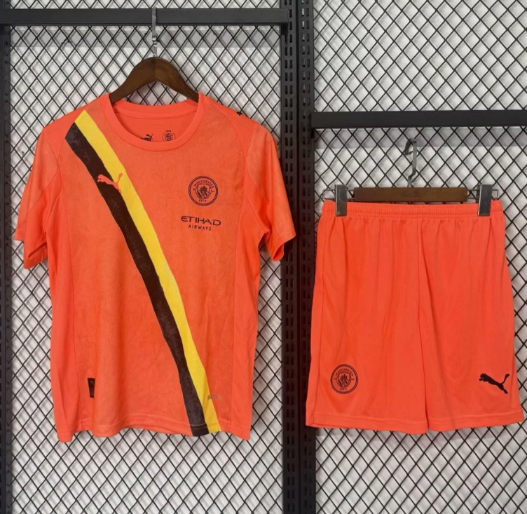25/26 Kids KIDSUPER x MANCHESTER CITY Orange Jersey 16-28