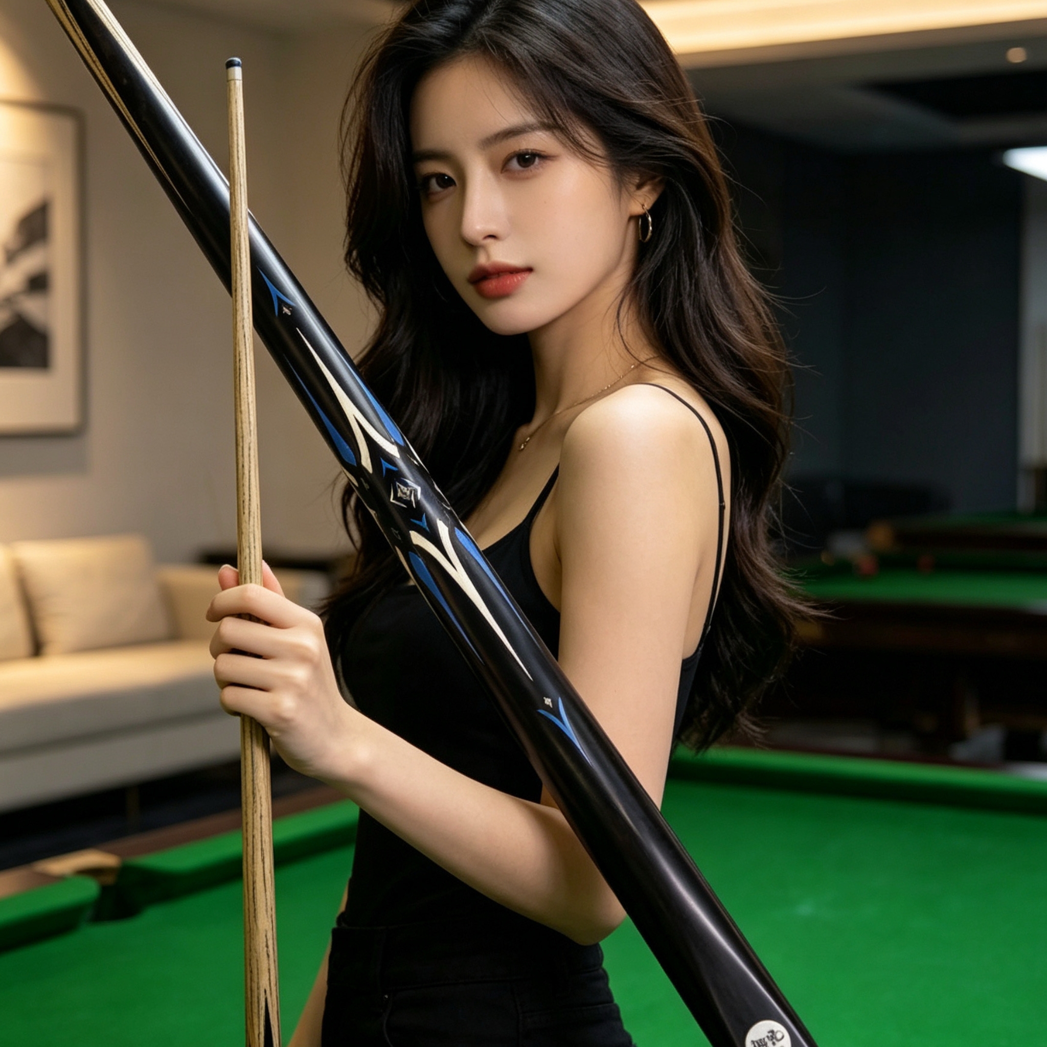 Wushuang Professional Snooker Cue 3/4 Jointed – NFC Authenticated Ash Shaft & Ebony Butt with Inlay | Complete Pro Cue Set with Extension & Case
