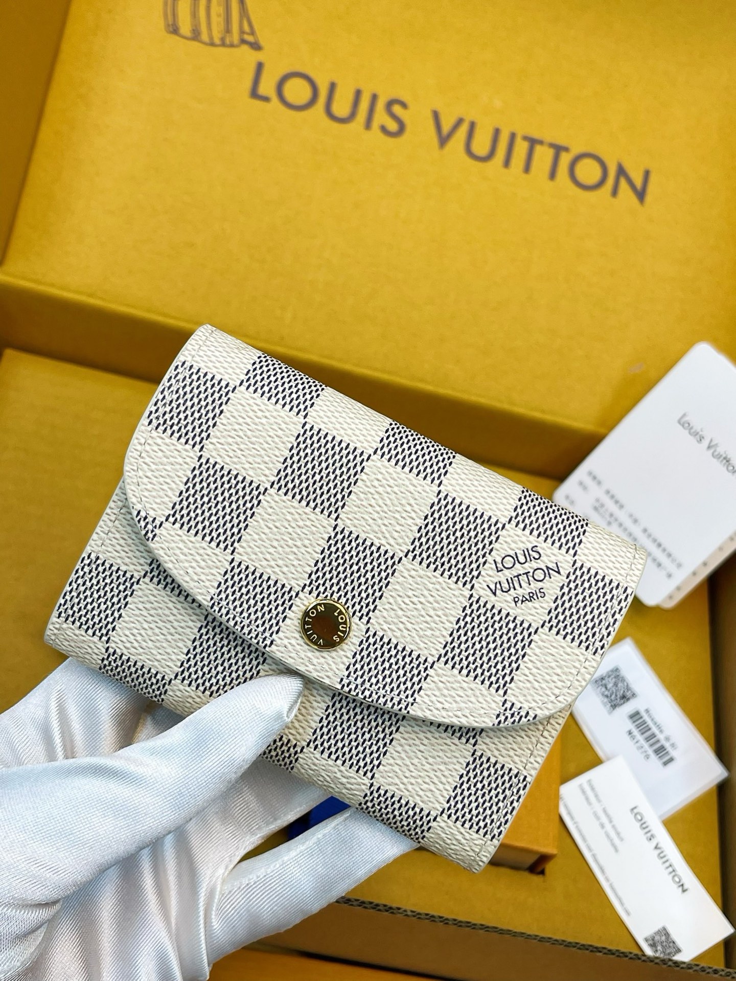 N61276  Rosalie Coin Purse Damier Azur Canvas
