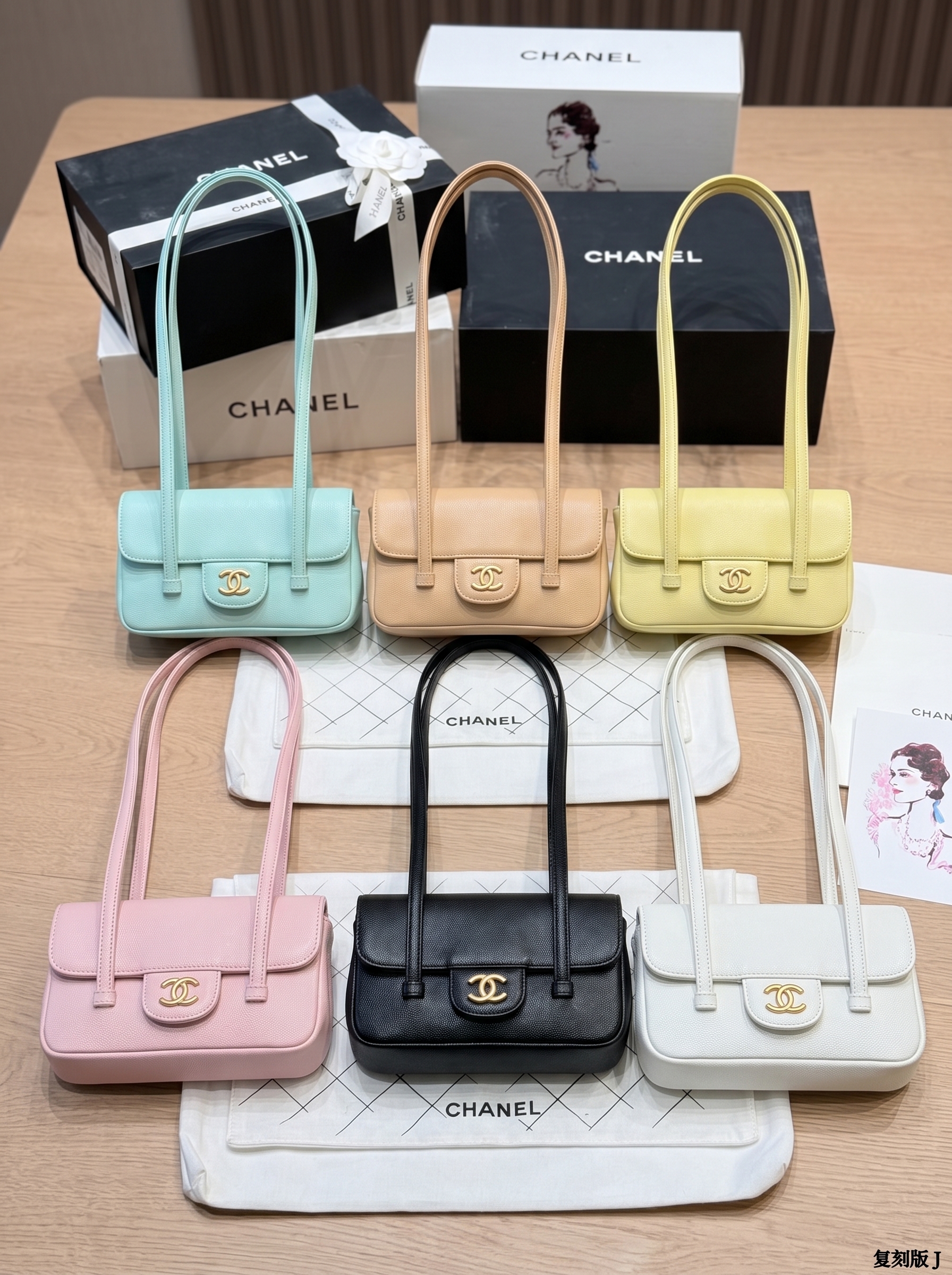 Chanel 26P Preppy Mini &  Small Gold-tone Coco Grained Leather Long Strap Flap Shoulder Bag - KAIROO