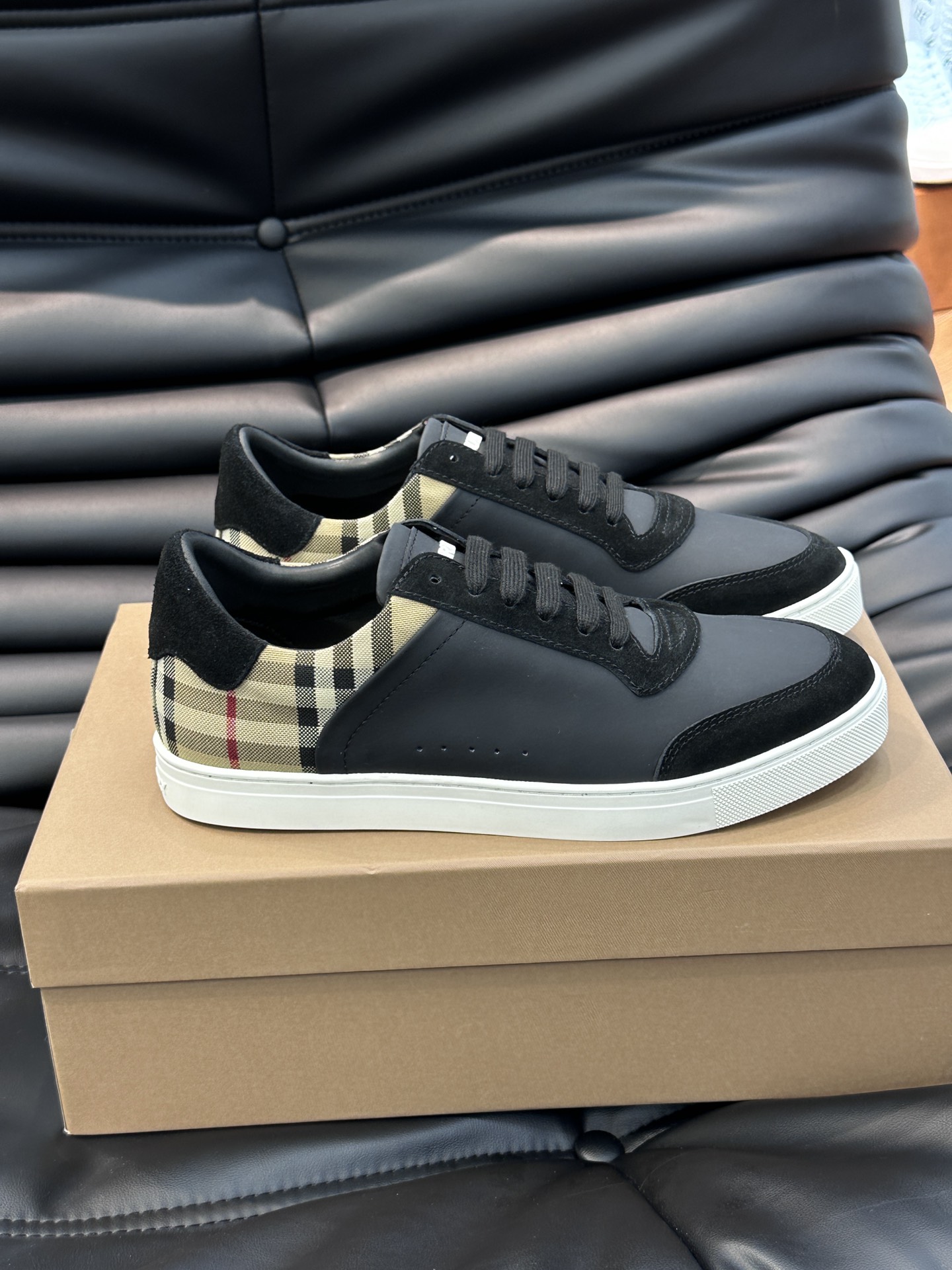 Burberry Check and Leather Men's Sneaker