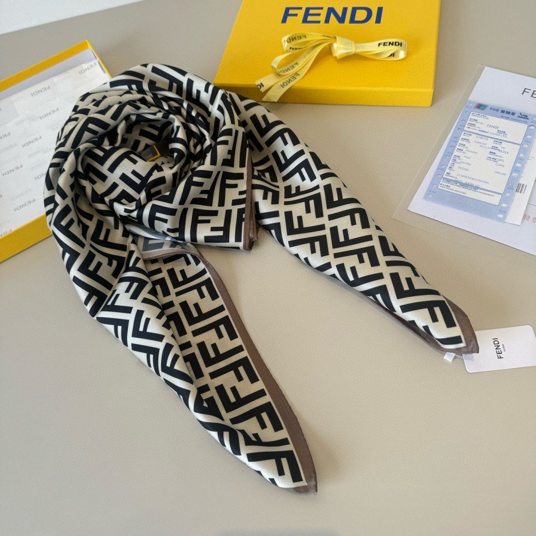 Fendi FF Silk square scarf 90