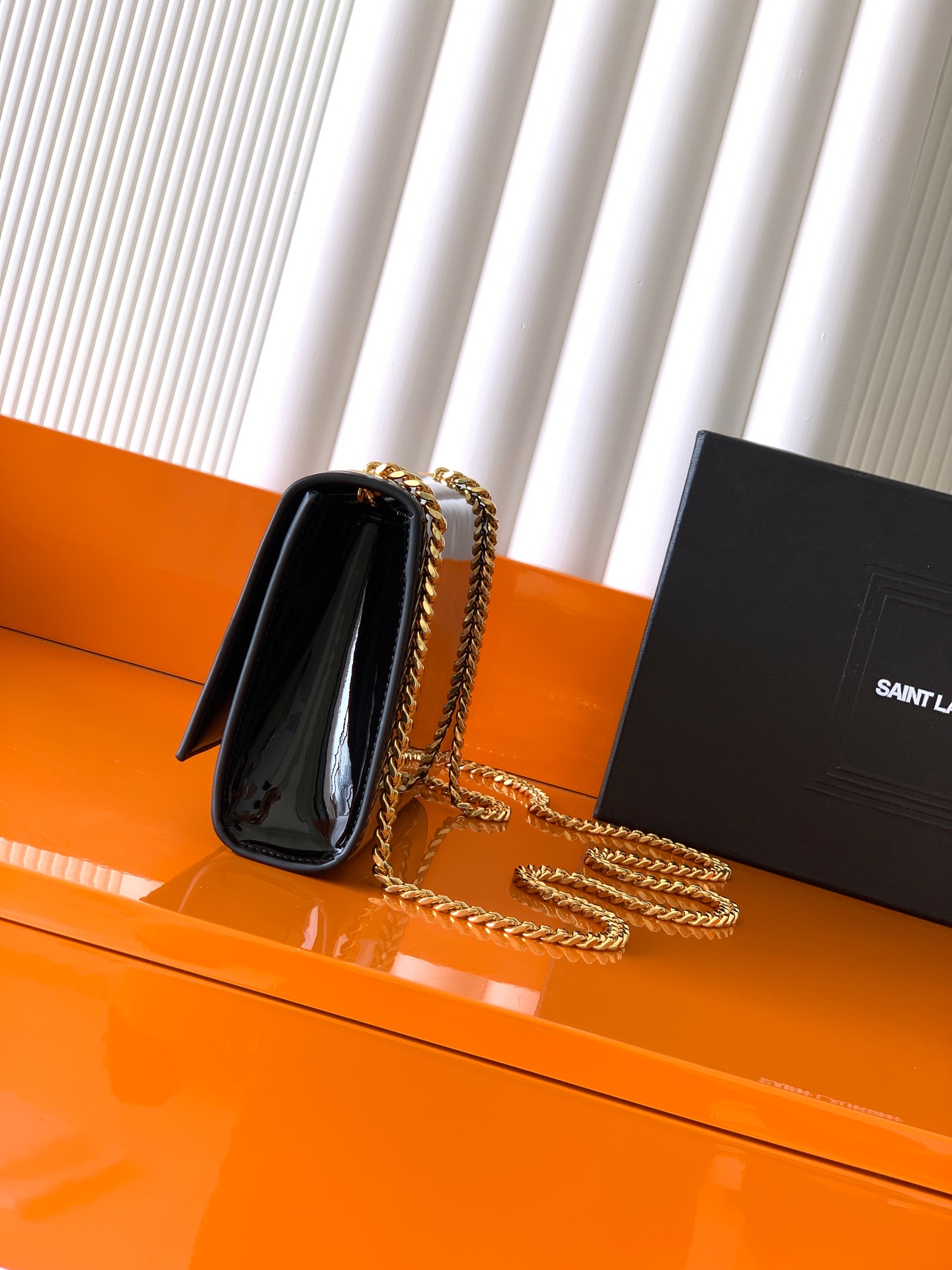 Saint Laurent Black Patent Calfskin Small Kate