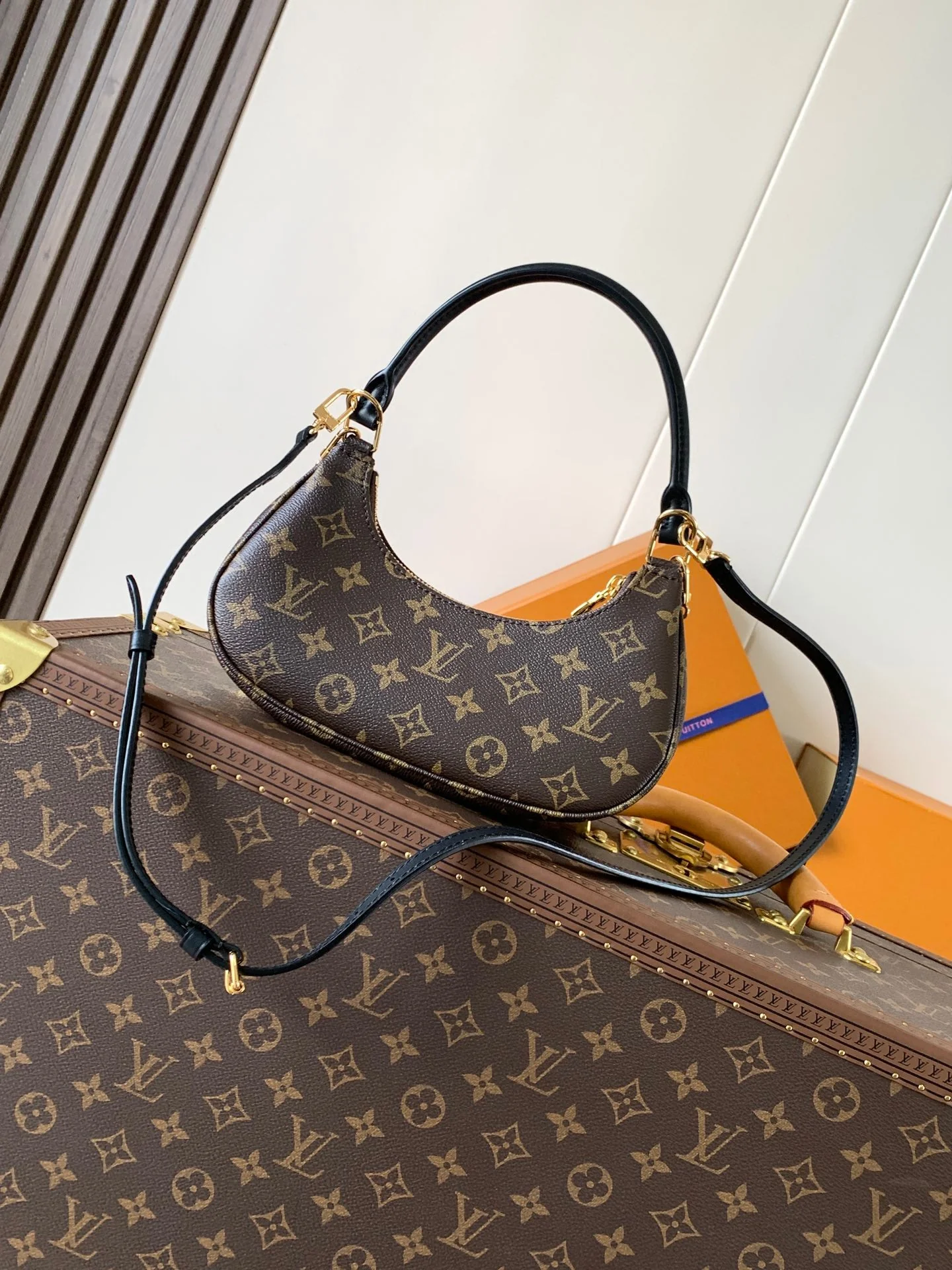 Louis Vuitton LV Catchy PM 24cm Brown Monogram Canvas & Cowhide