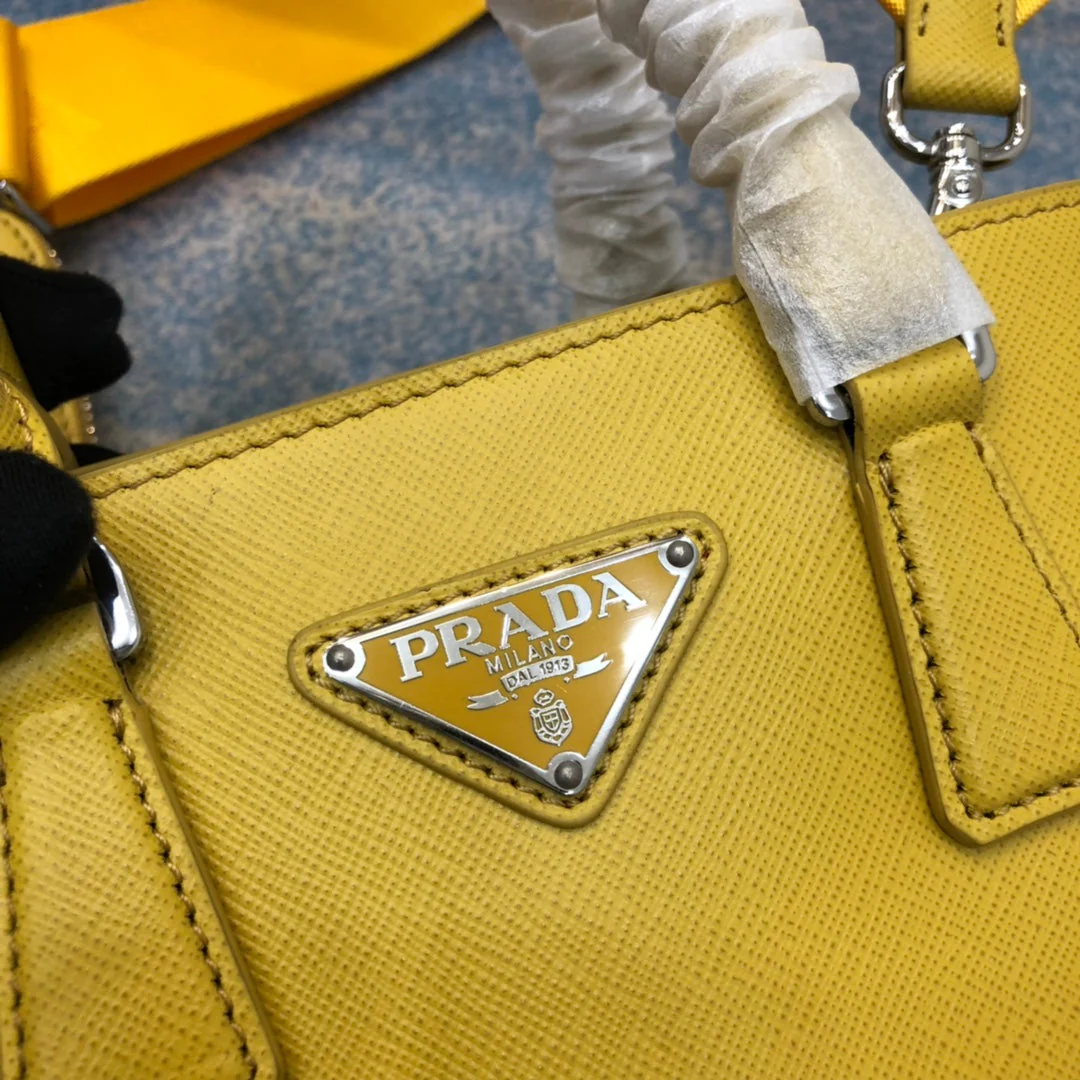 Prada MINI 23 BAG IN SUNNY YELLOW SAFFIANO LEATHER