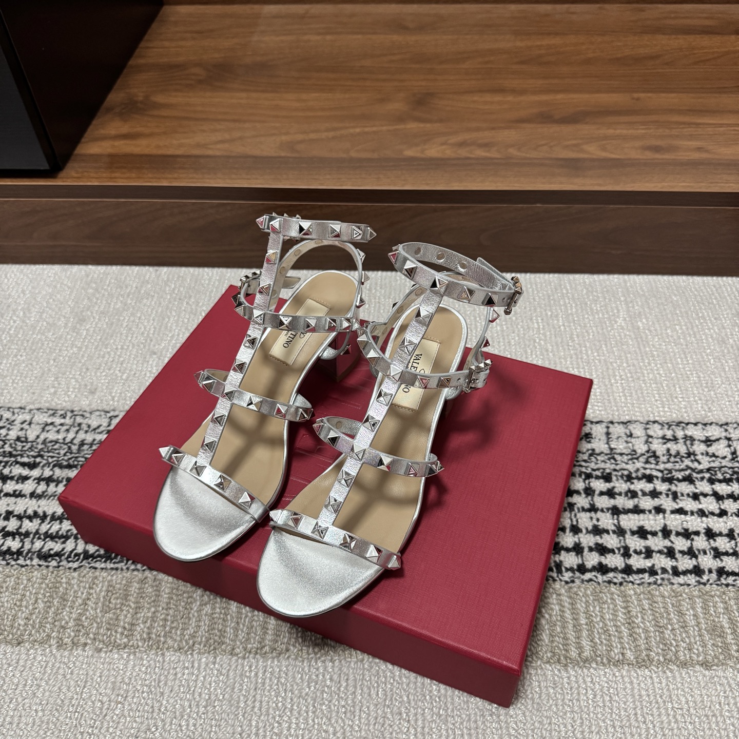 Valentino Rockstud Heeled Sandal