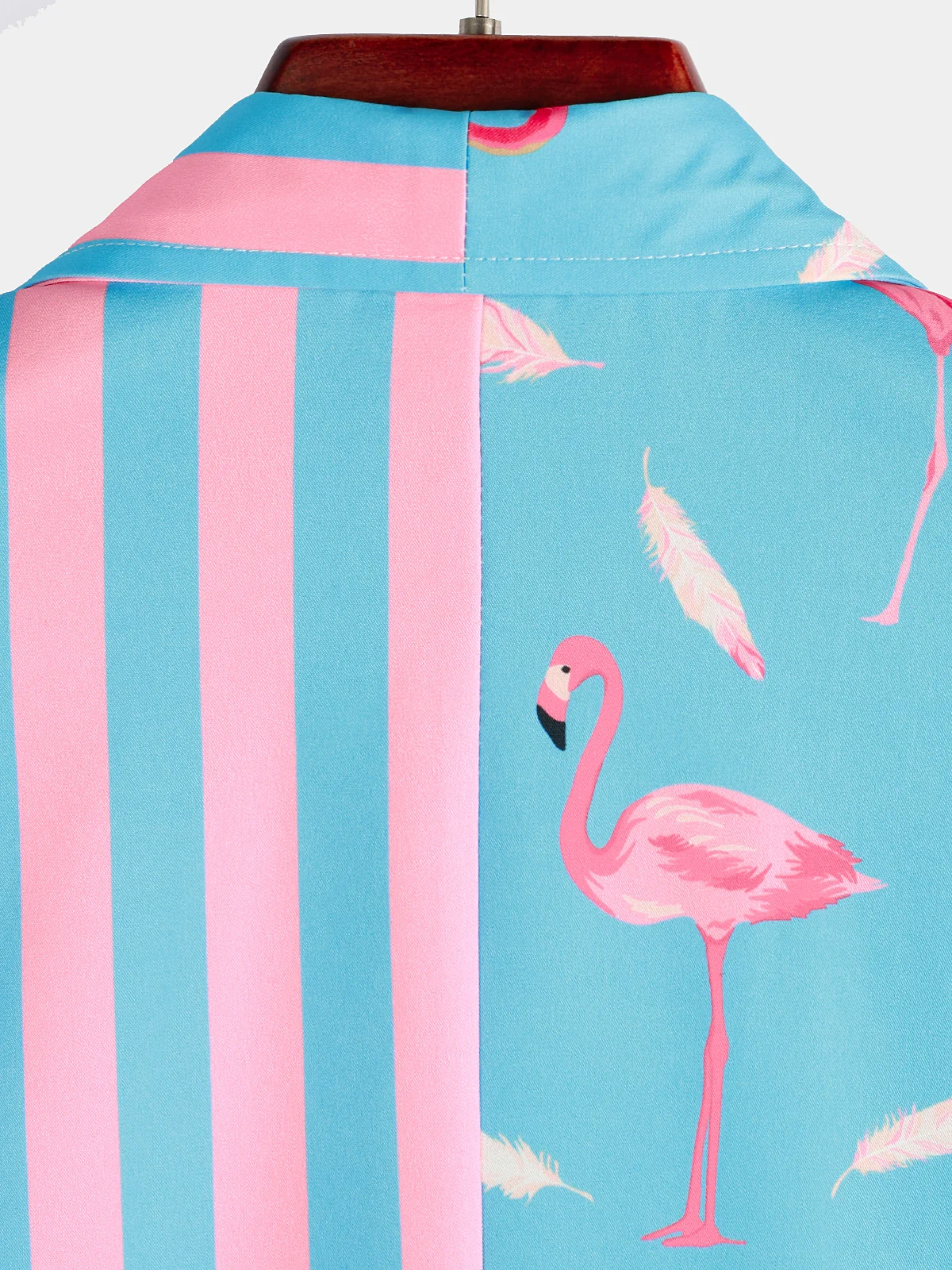 Men's Flamingo Stripe Pocket Summer Shirt