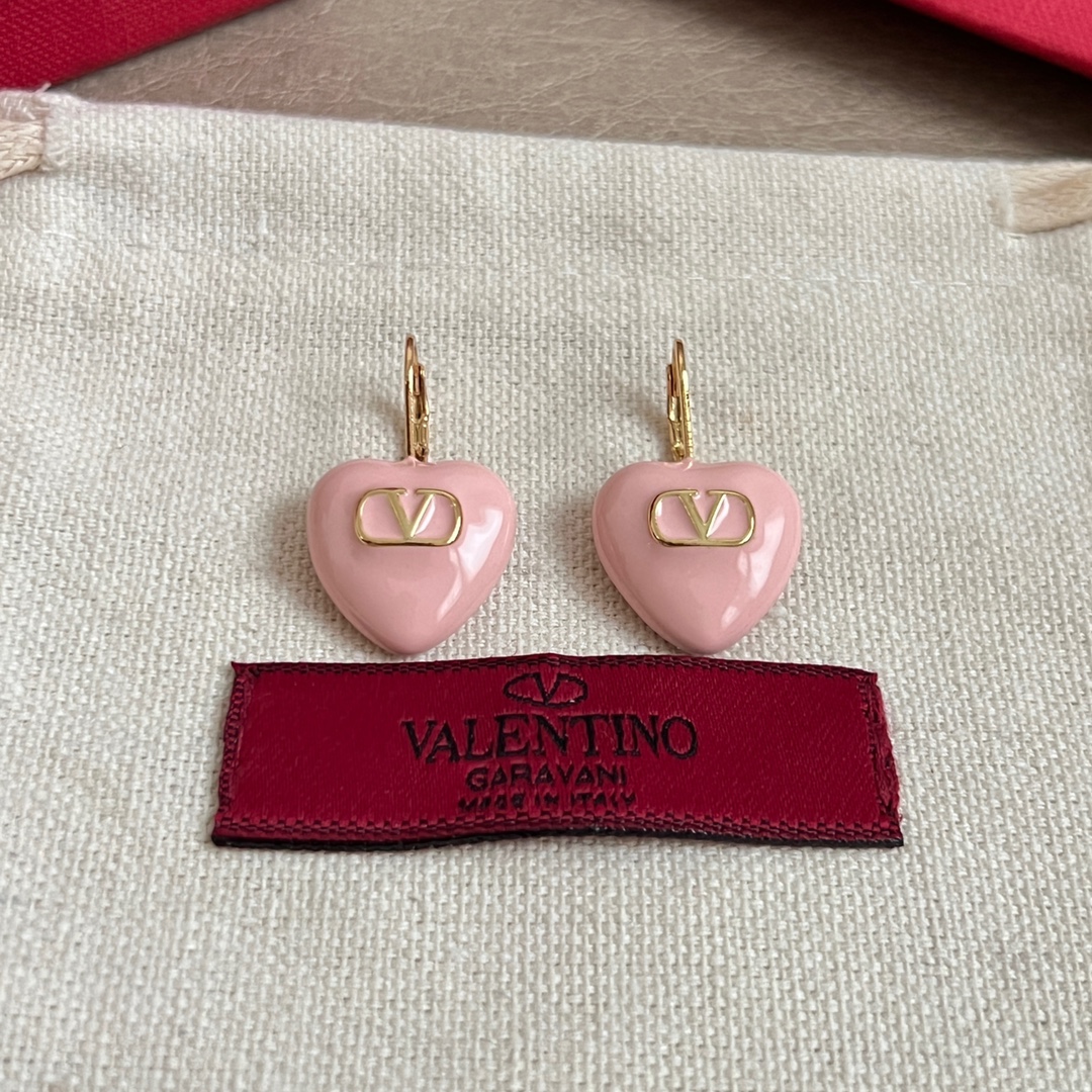 Valentino Pink Heart Earring