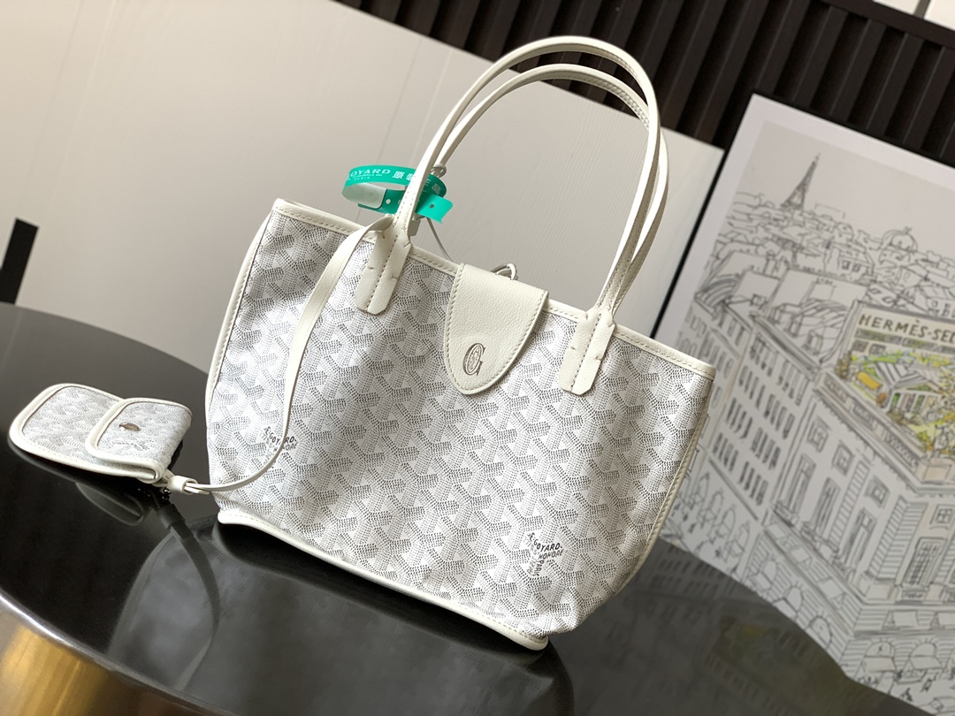 Goyard Anjou Mini Reversible Bag in White