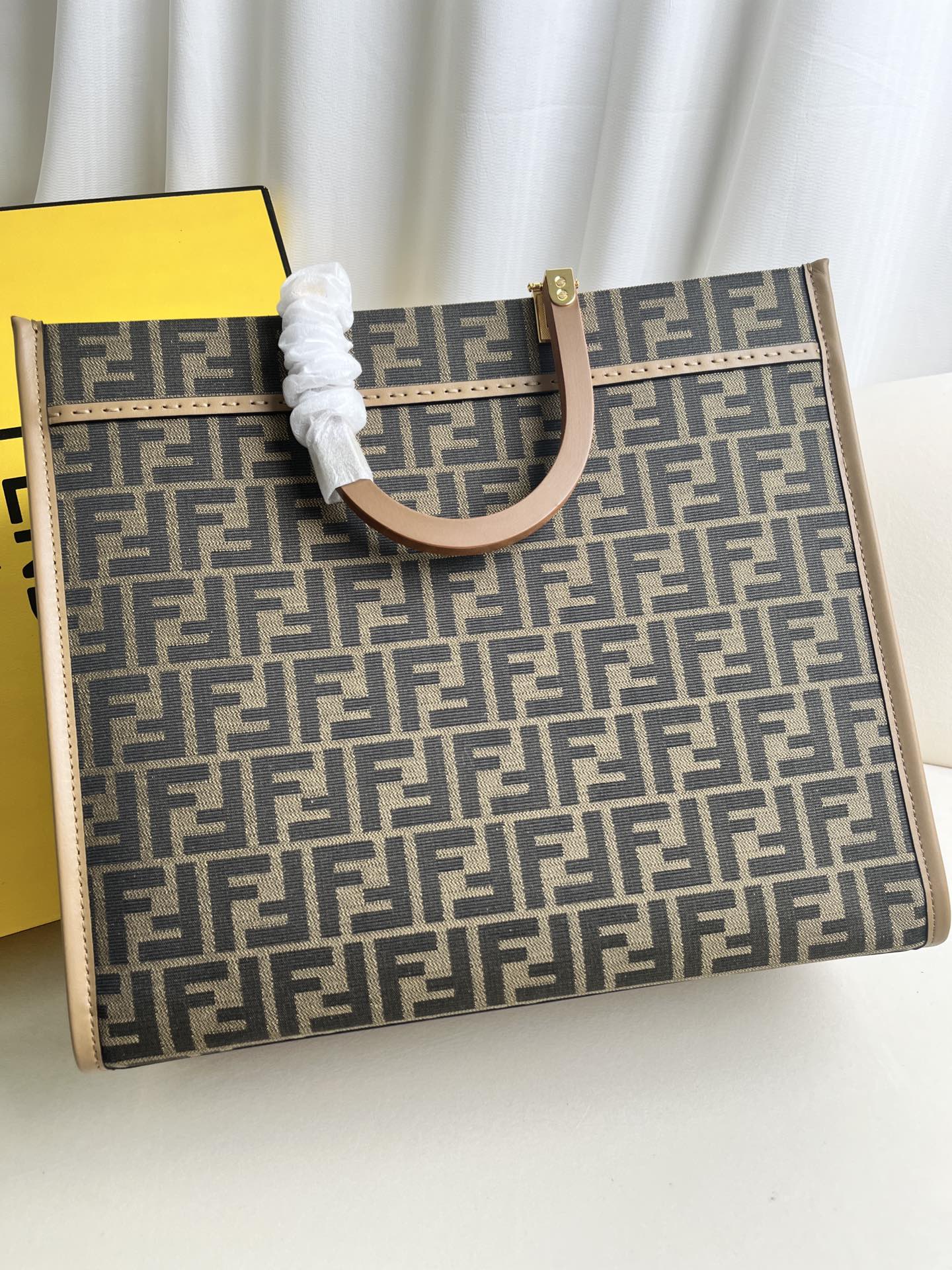 Fendi Medium Sunshine FF Canbvas Tote Bag