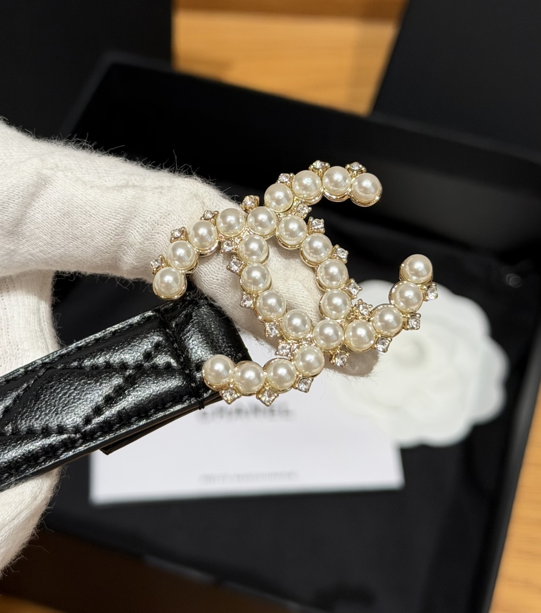 Chanel Quilted Lambskin Belt 20mm