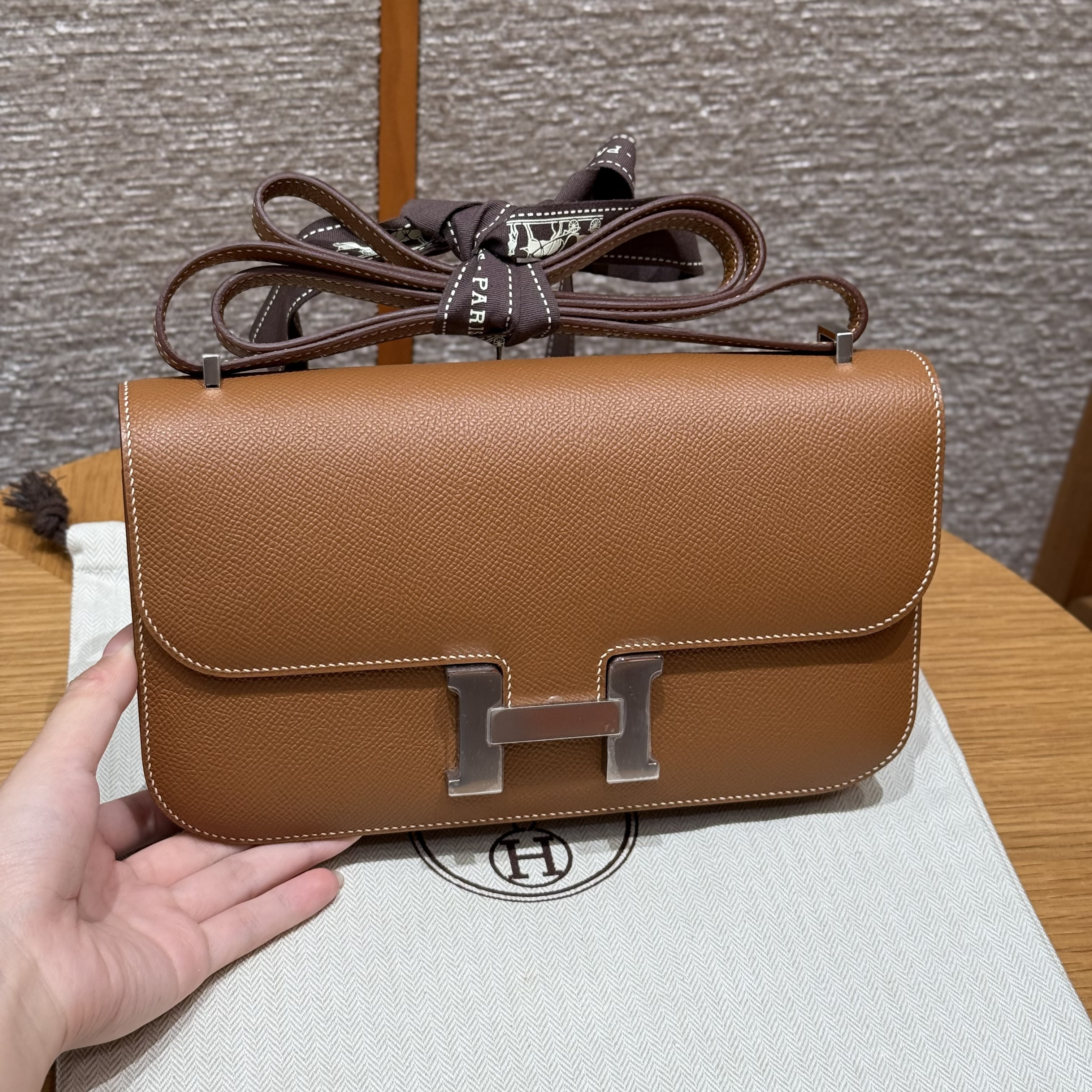Hermes Gold Epsom Constance Elan