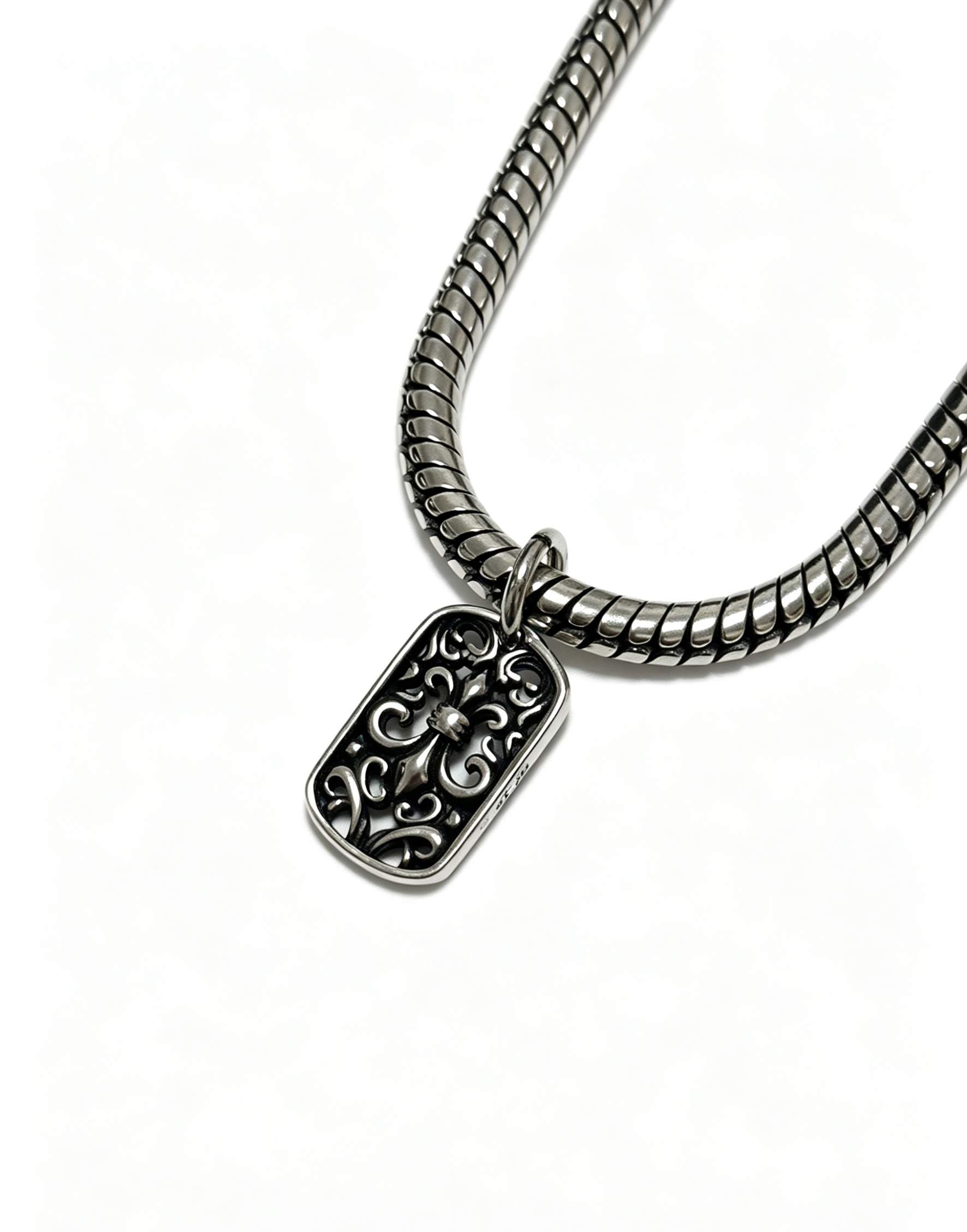 Chrome Hearts Oxidized Silver Unisex Bracelet