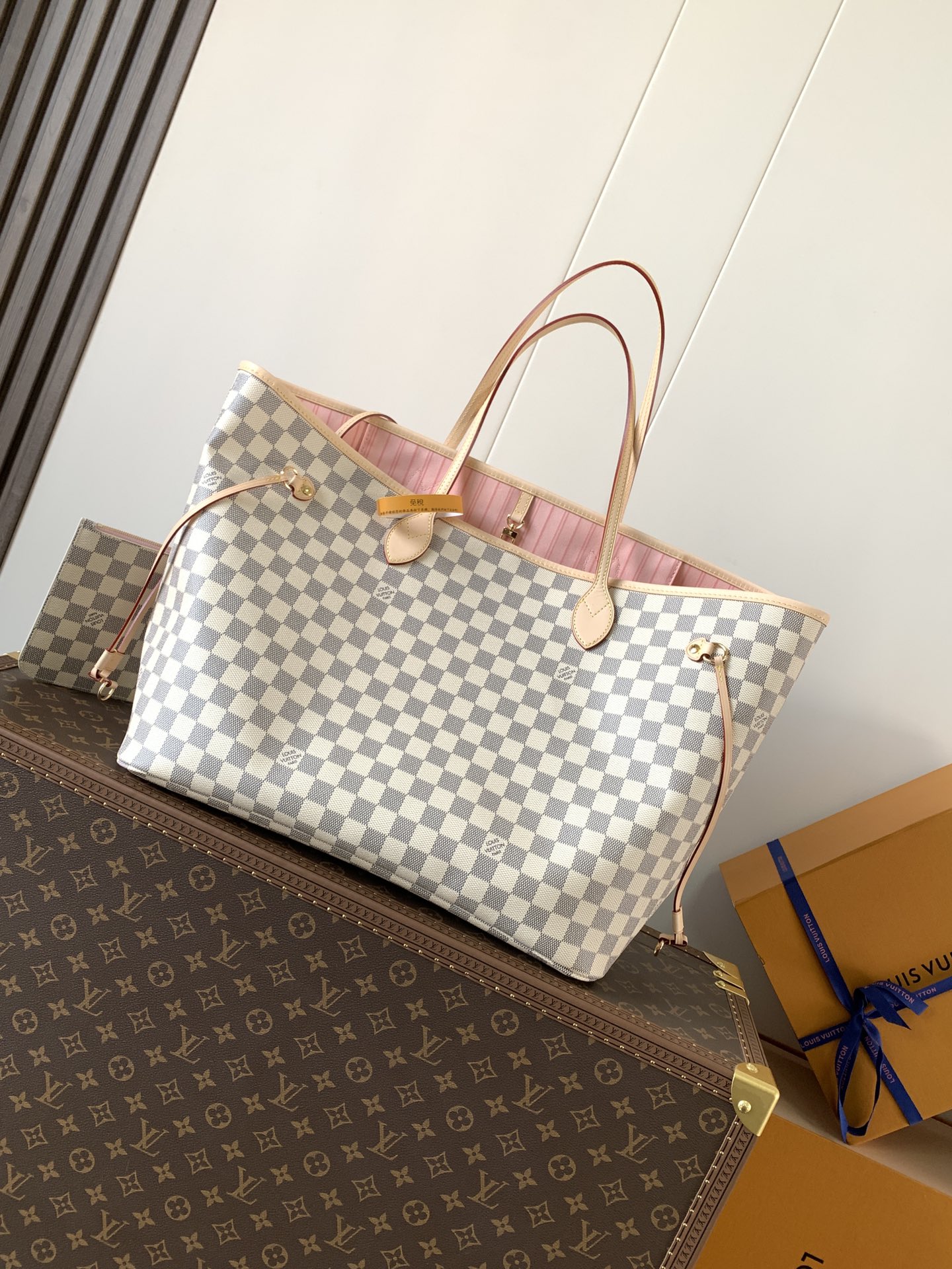 N40601LV Neverfull GM in Damier Azur Canvas