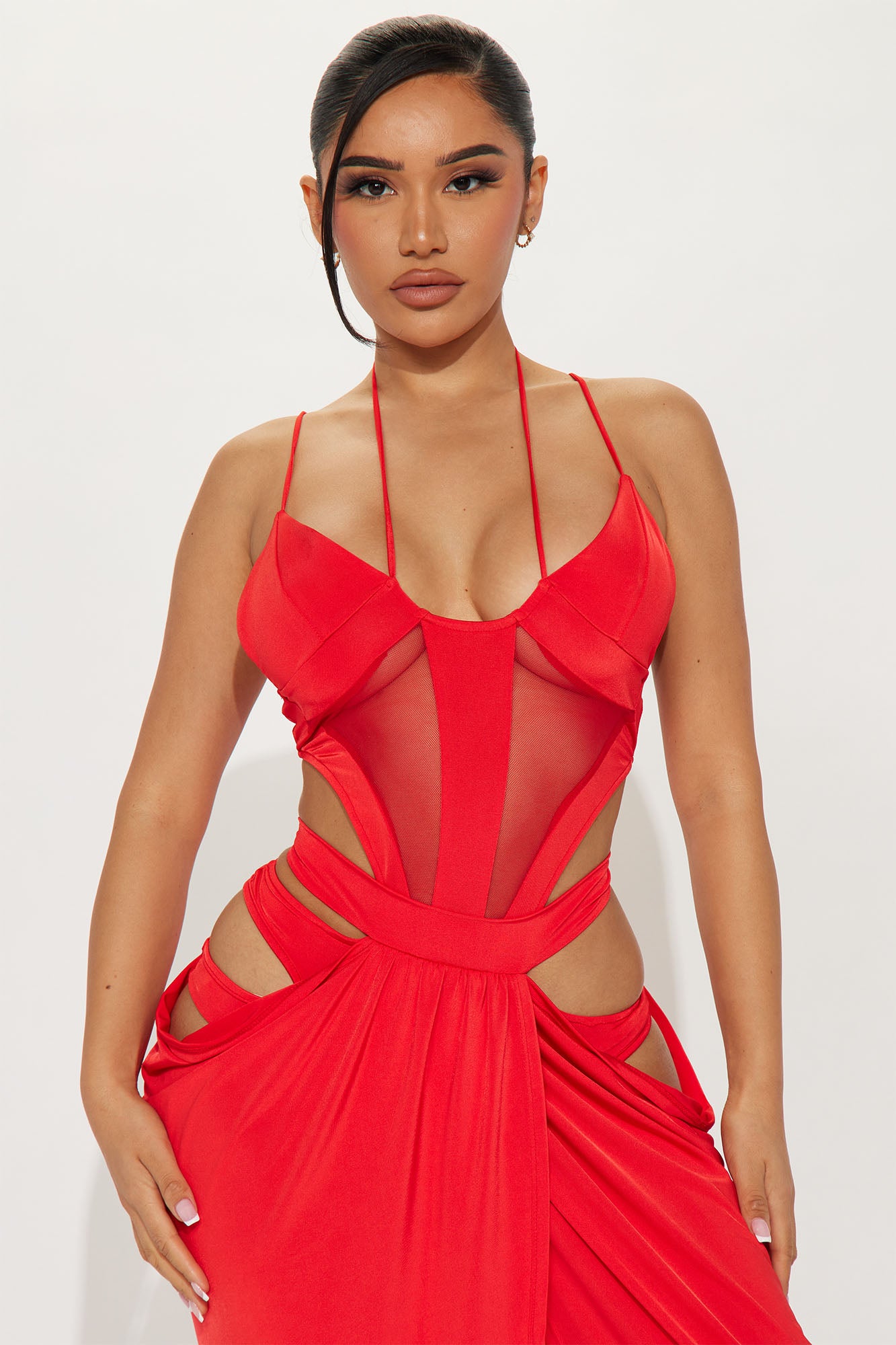 I Am The Moment Midi Dress - Red