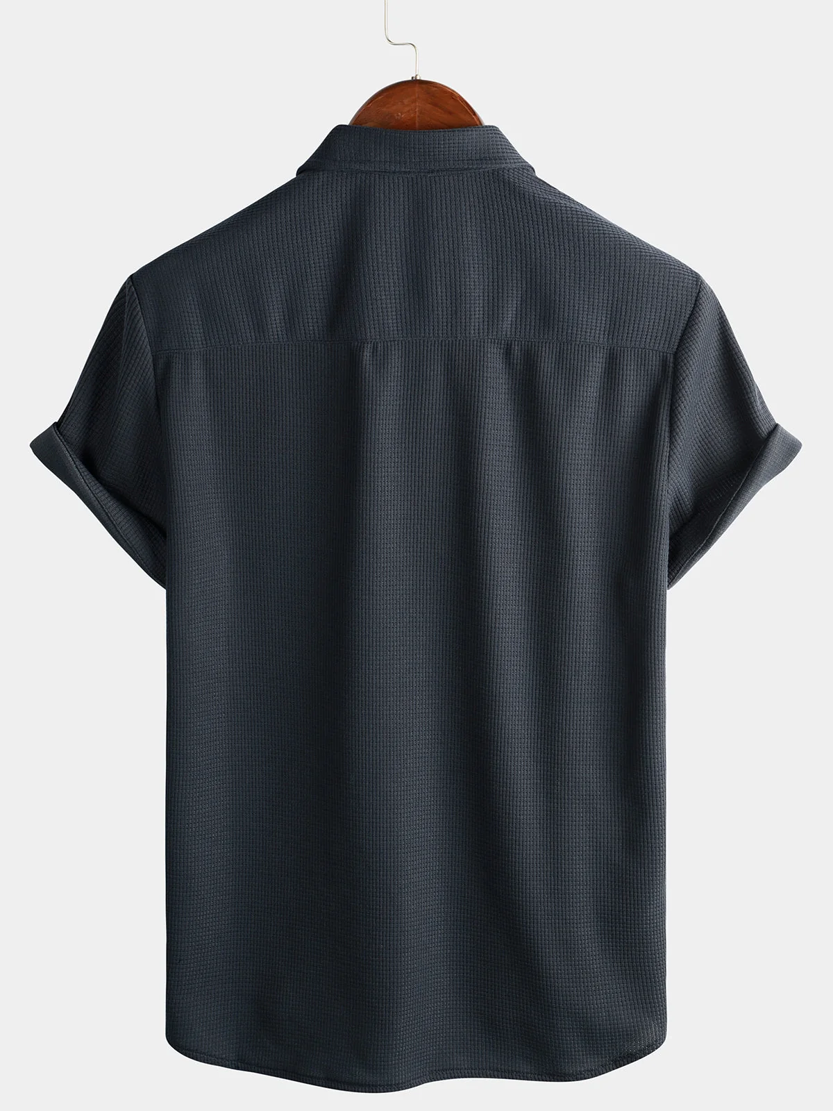Men's Loose Fit Casual Button-Up Summer Beach Short Sleeve Shirt