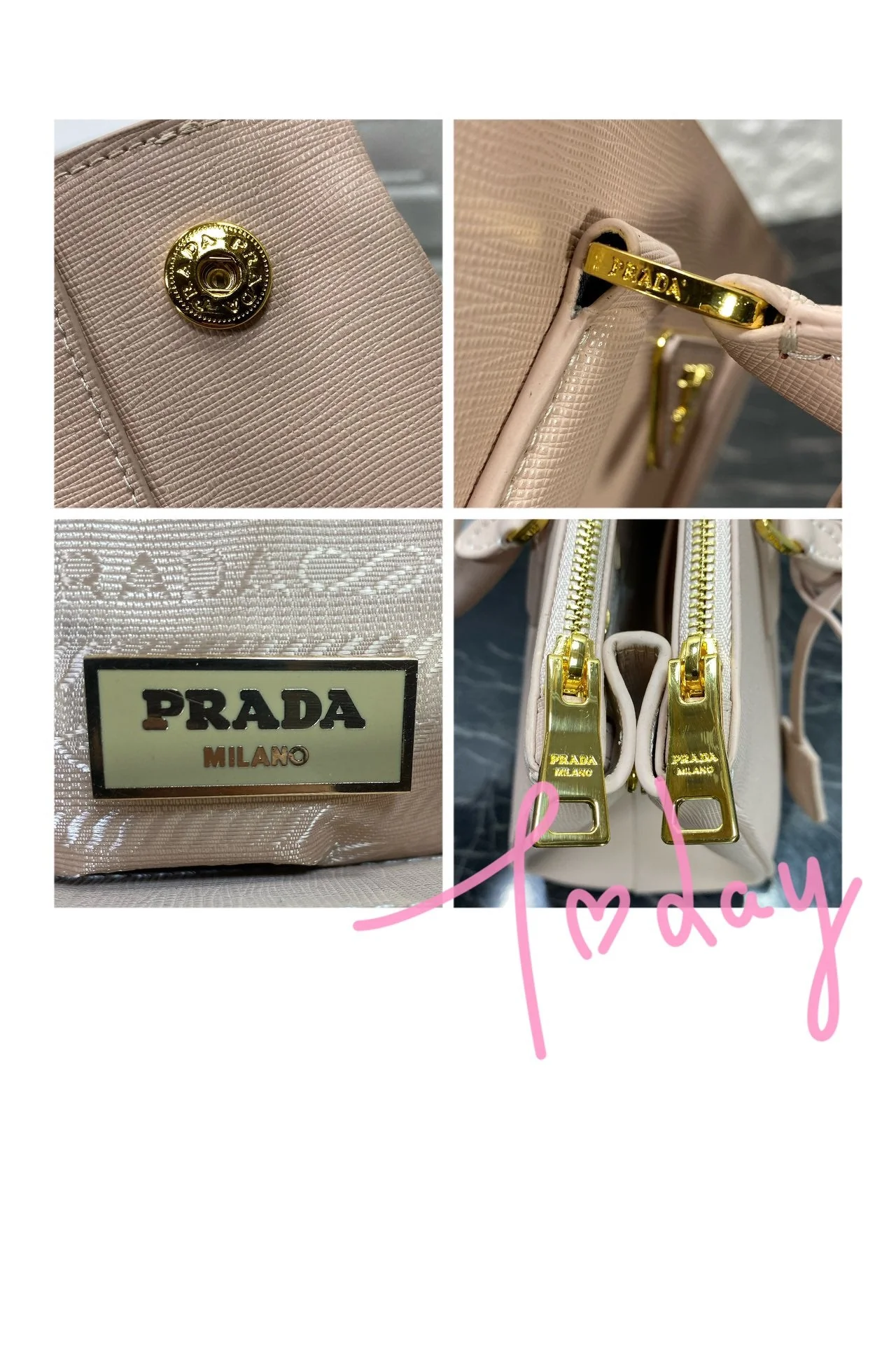 Prada GALLERIA 32 BAG IN BEIGE SAFFIANO LEATHER