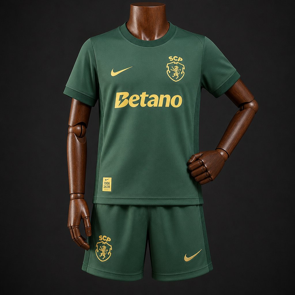 26/27 Kids Sporting CP Lisbon 120 Years Anniversary Green Kits Jersey 16-28 - musan