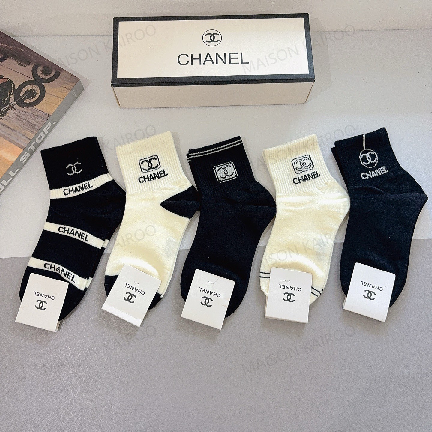 Chanel Socks 5-Pack - KAIROO