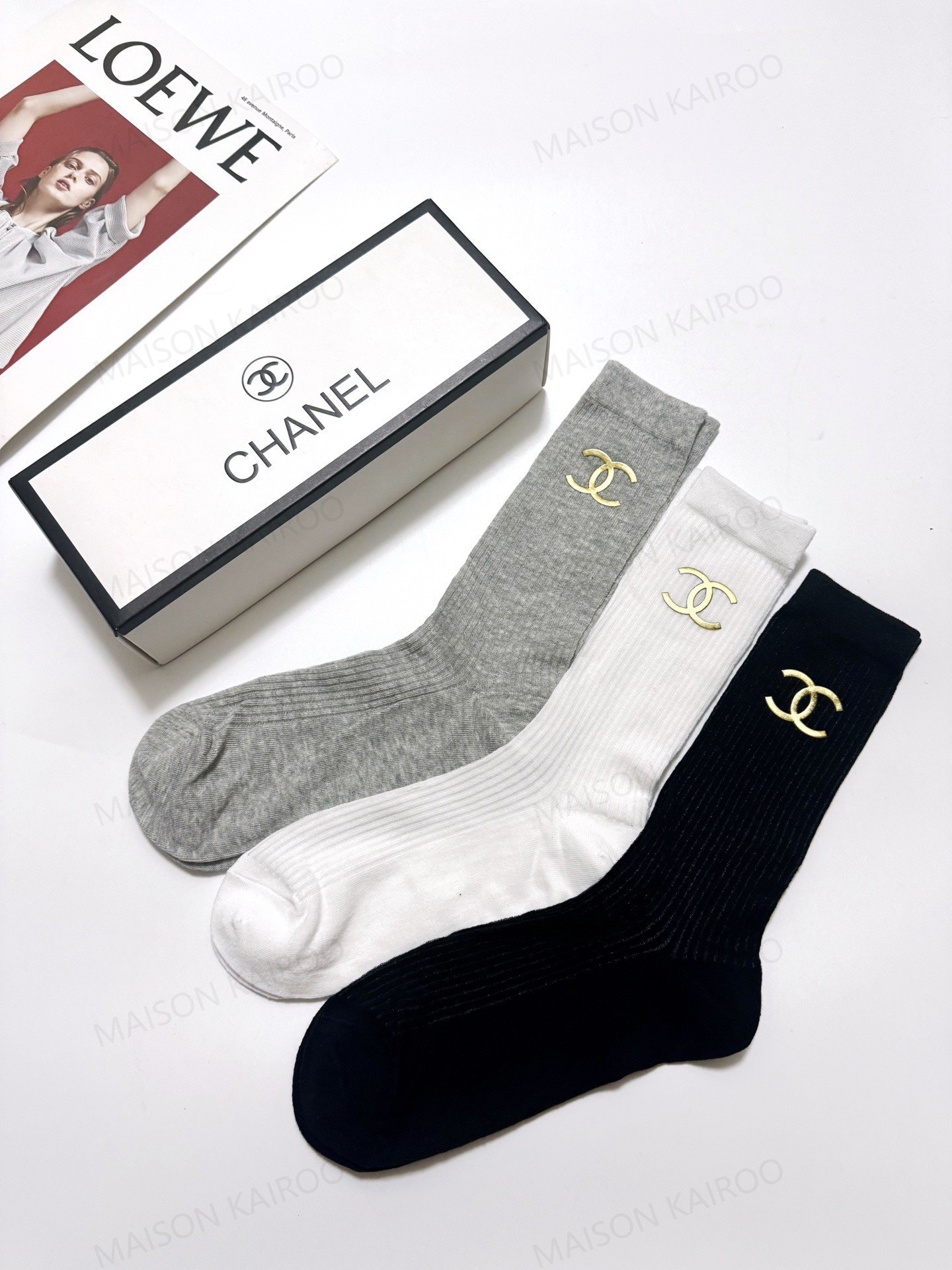 Chanel Socks 3-Pack - KAIROO