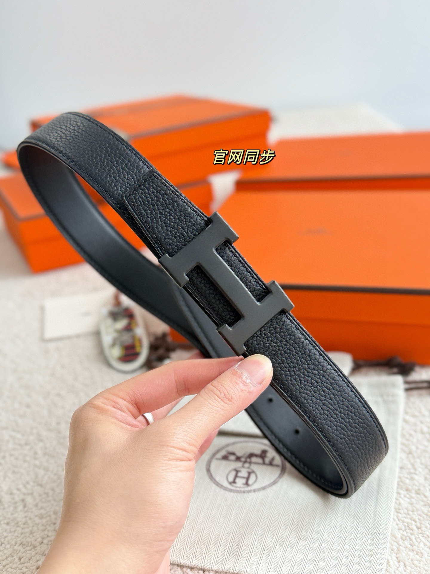 Hermes Constance H Reversible Leather Belt 32mm