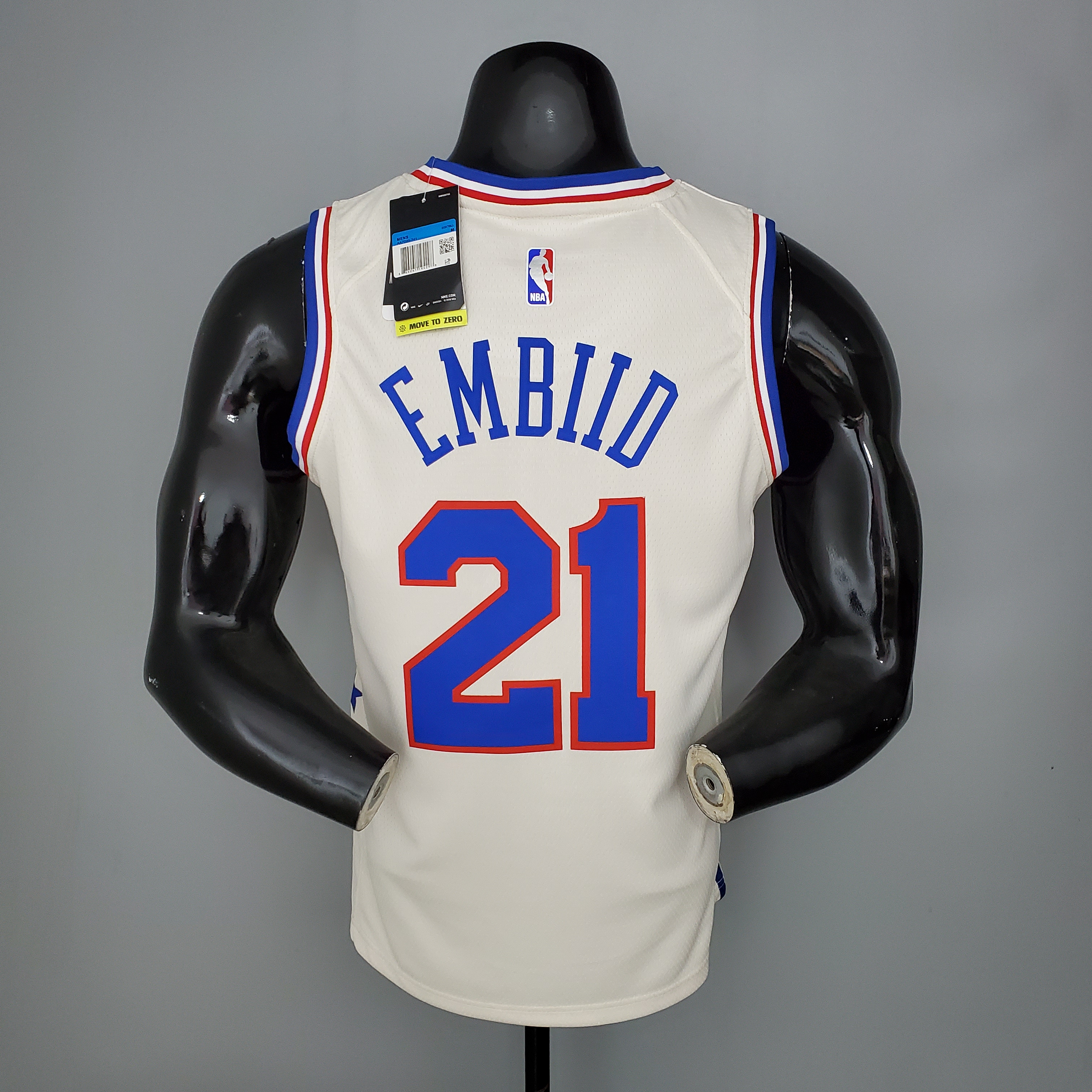 Joel Embiid Philadelphia 76ers Bonus Edition Swingman Jersey Beige
