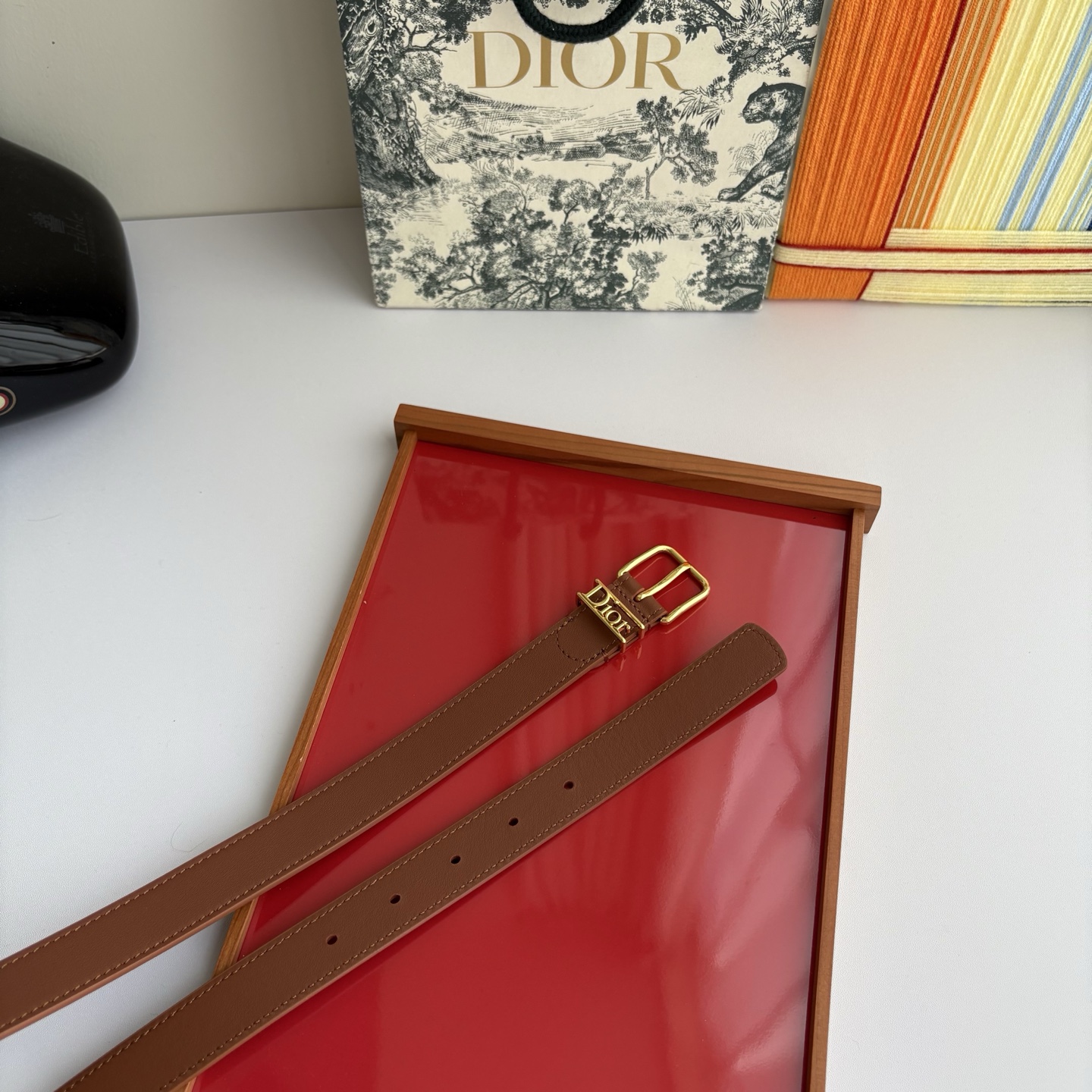 Dior D-dream Small Leather Belt 2cm