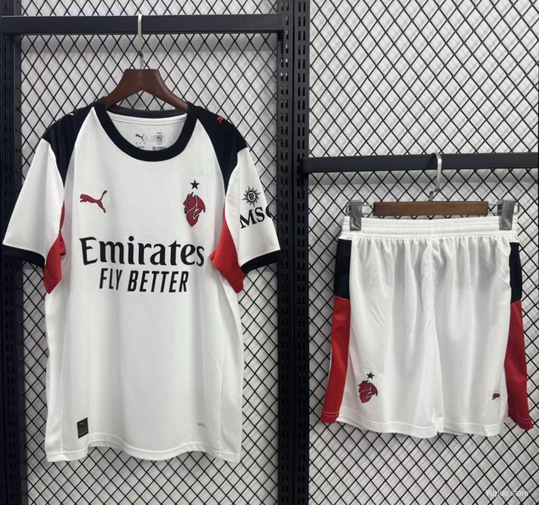 25/26 Ac Milan Kids White Kit 16-28