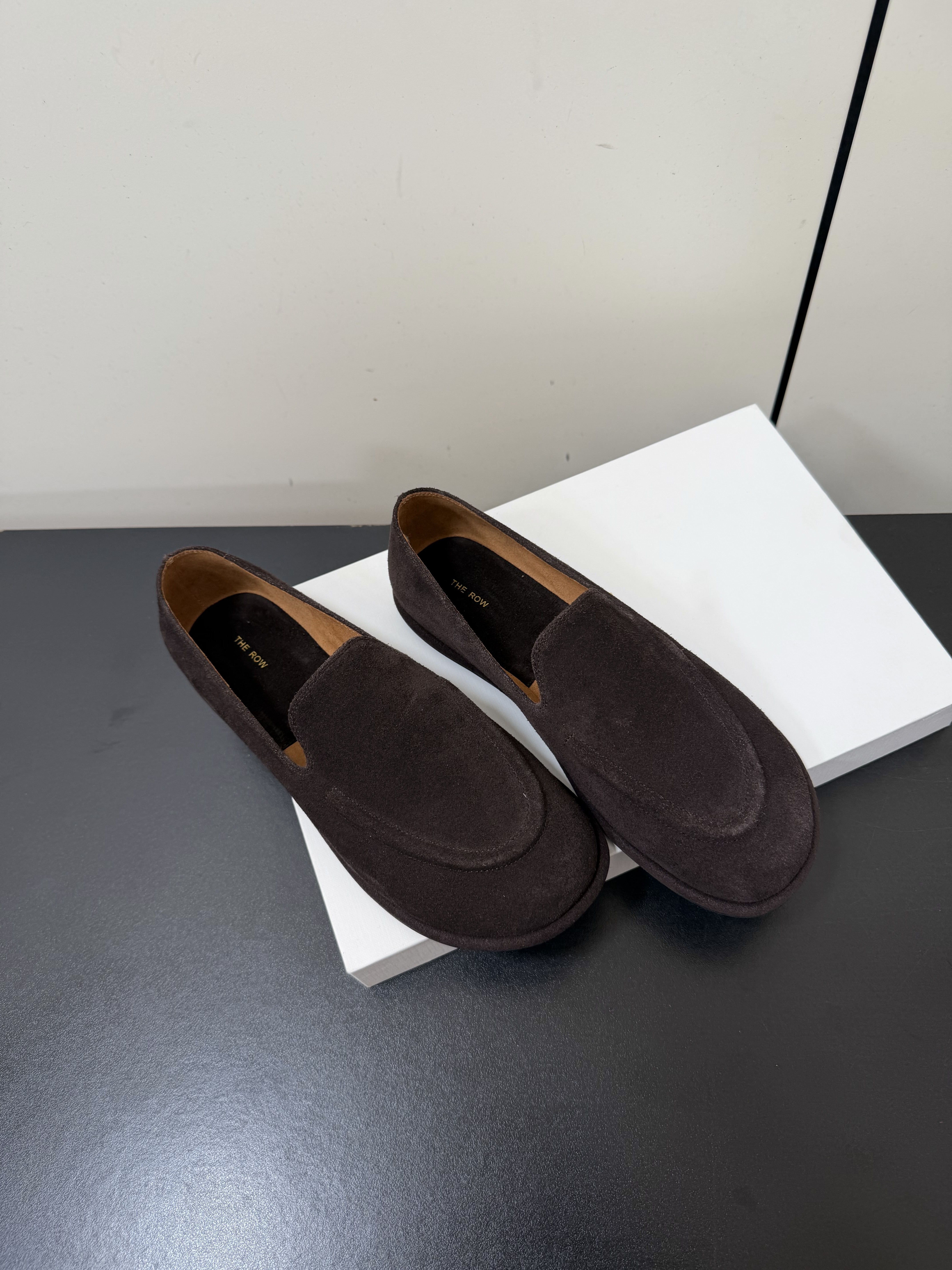 The Row Classic Suede Leather Loafer