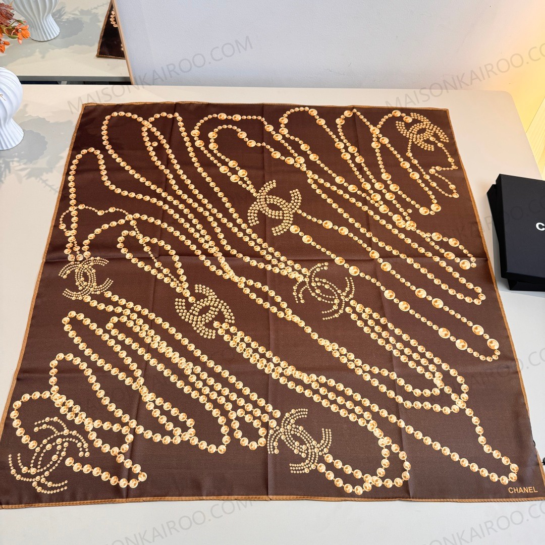 Chanel Pearl Chain 90 Silk Scarf - KAIROO