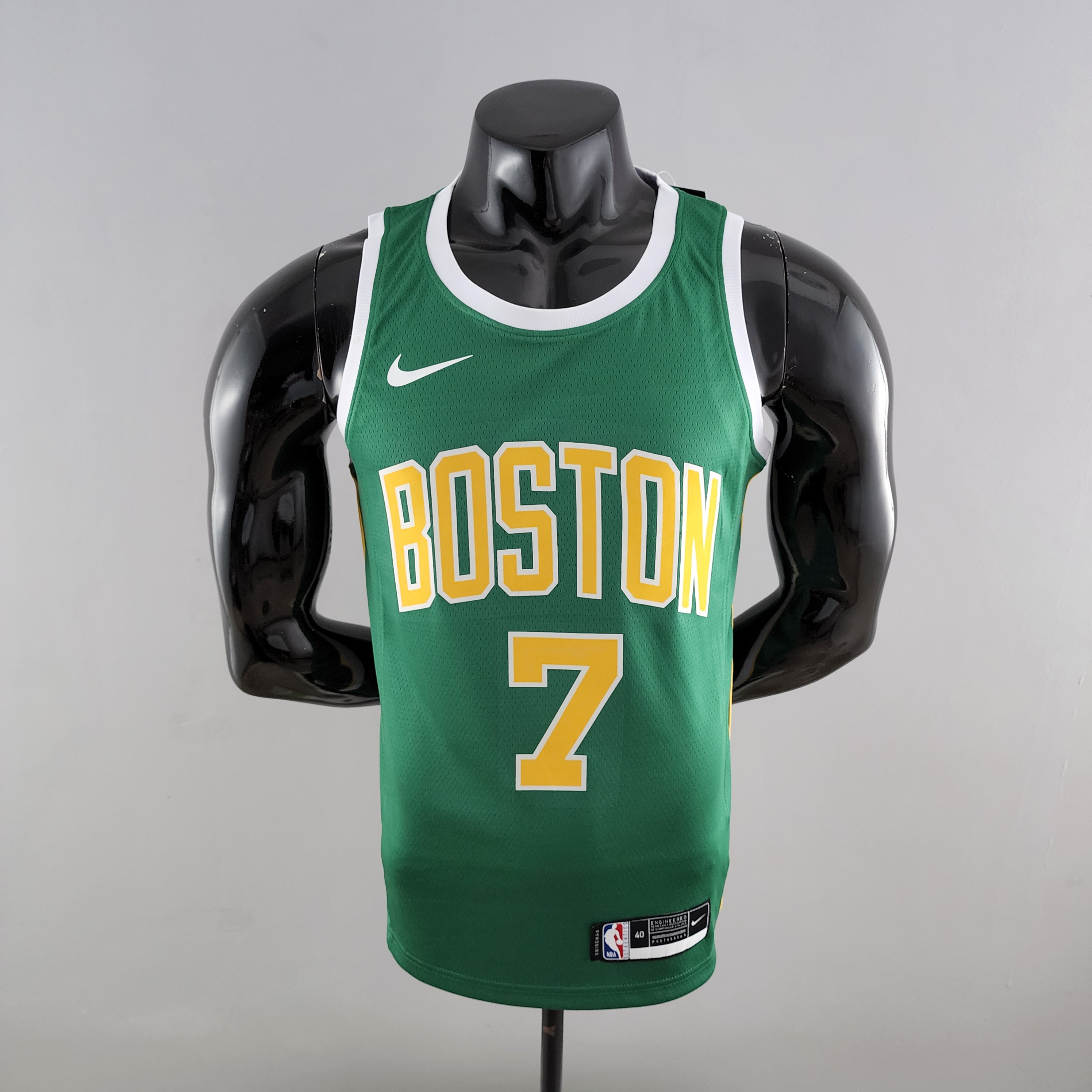 Jaylen Brown Boston Celtics Platinum Swingman Jersey Green Gold